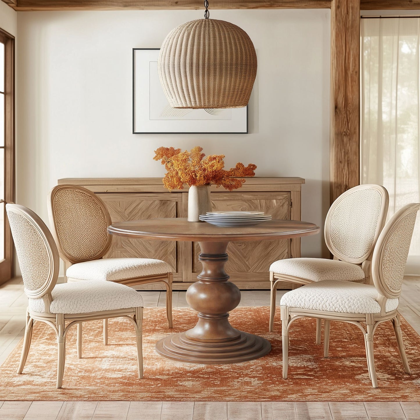 Madison Park 46" Round Pedestal Dining Table
