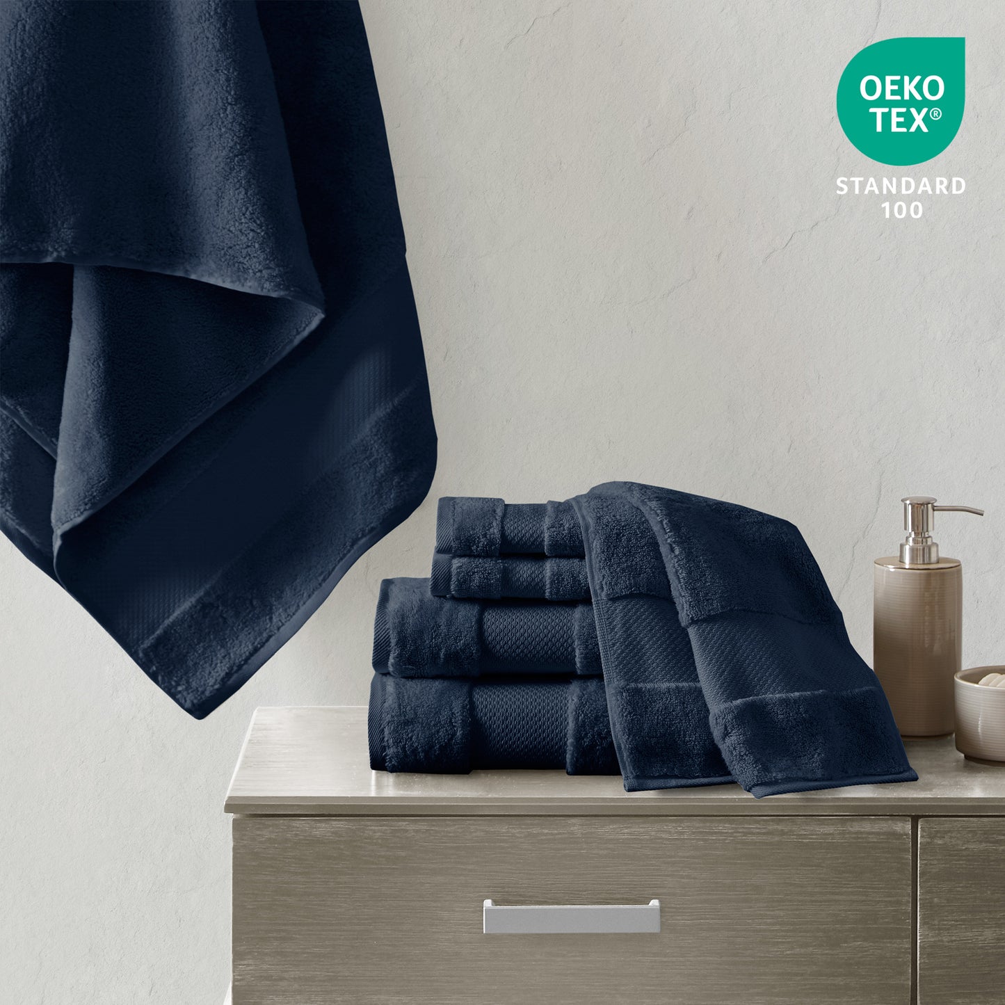 Madison Park Signature Cotton 6 Piece Bath Towel Set