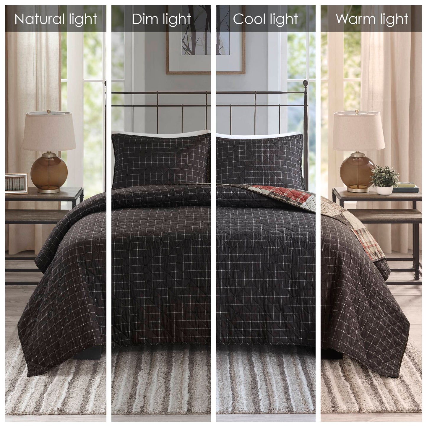 Madison Park 3 Piece Reversible Printed Quilt Set