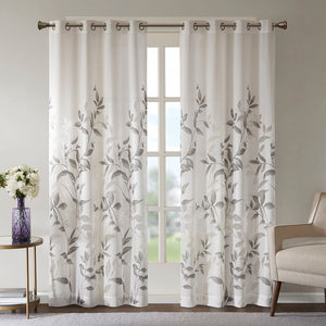 Cecily Burnout Printed Curtain Panel