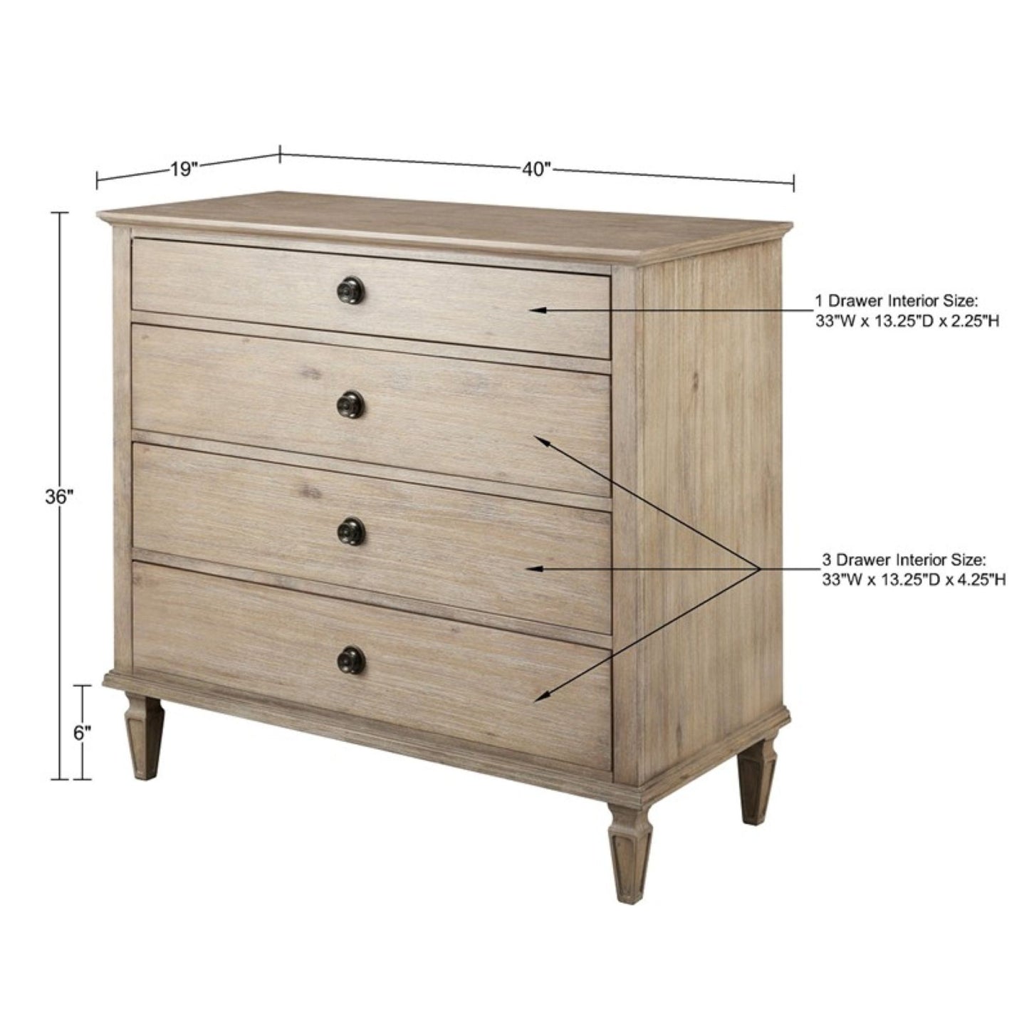 Madison Park Signature 4-drawer wood dresser (40")