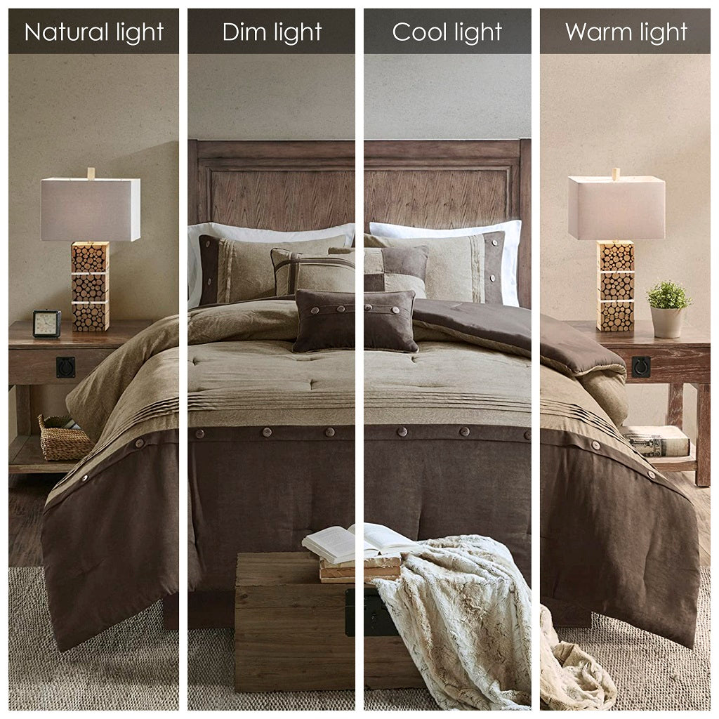 Madison Park 7 Piece Faux Suede Comforter Set