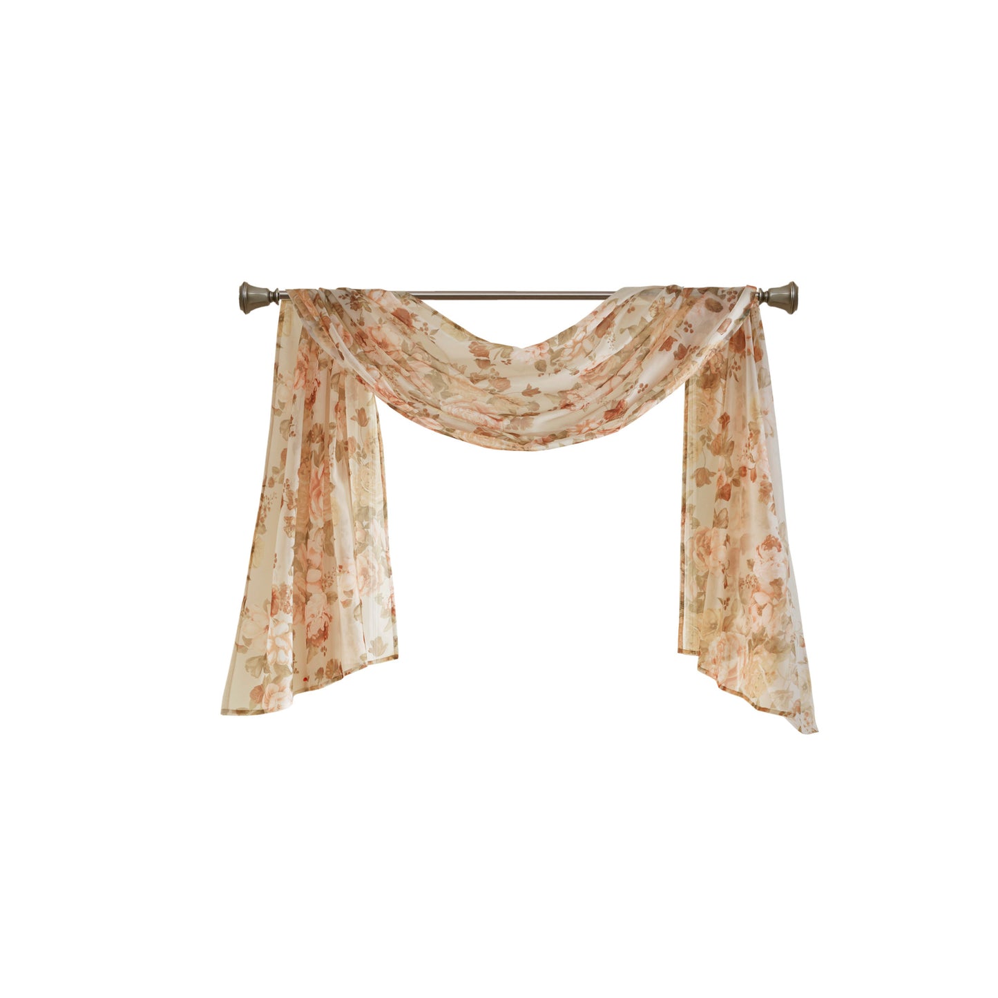 Madison Park Printed Floral Voile Sheer Scarf