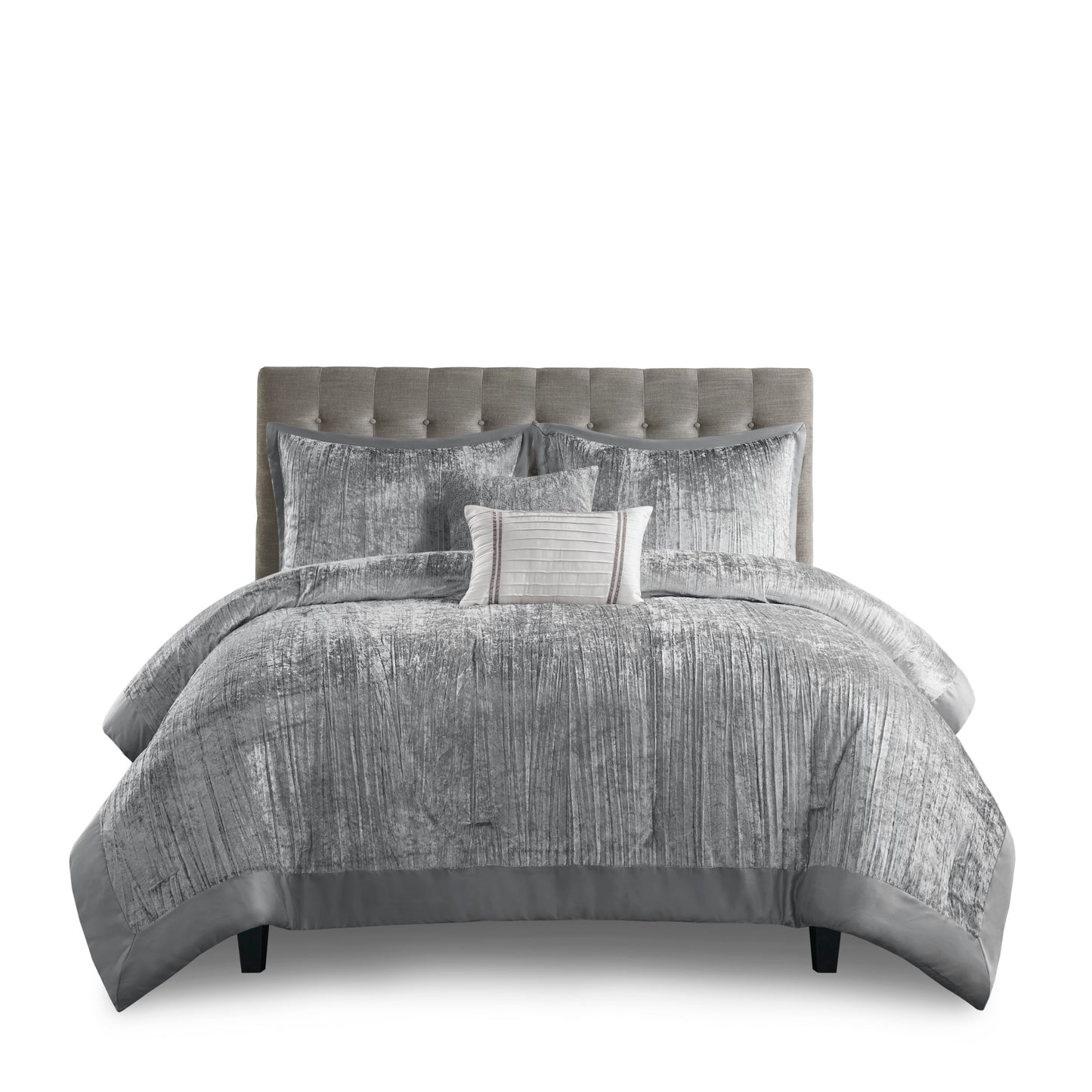 Madison Park 5 Piece Crinkle Velvet Comforter Set