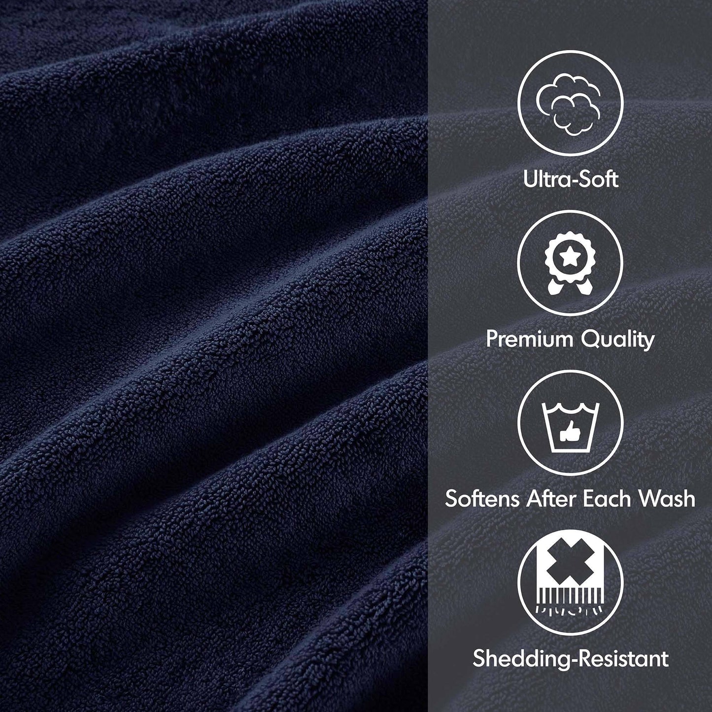Madison Park Signature 800GSM Ultra-Soft 100% Cotton Absorbent Towel Set