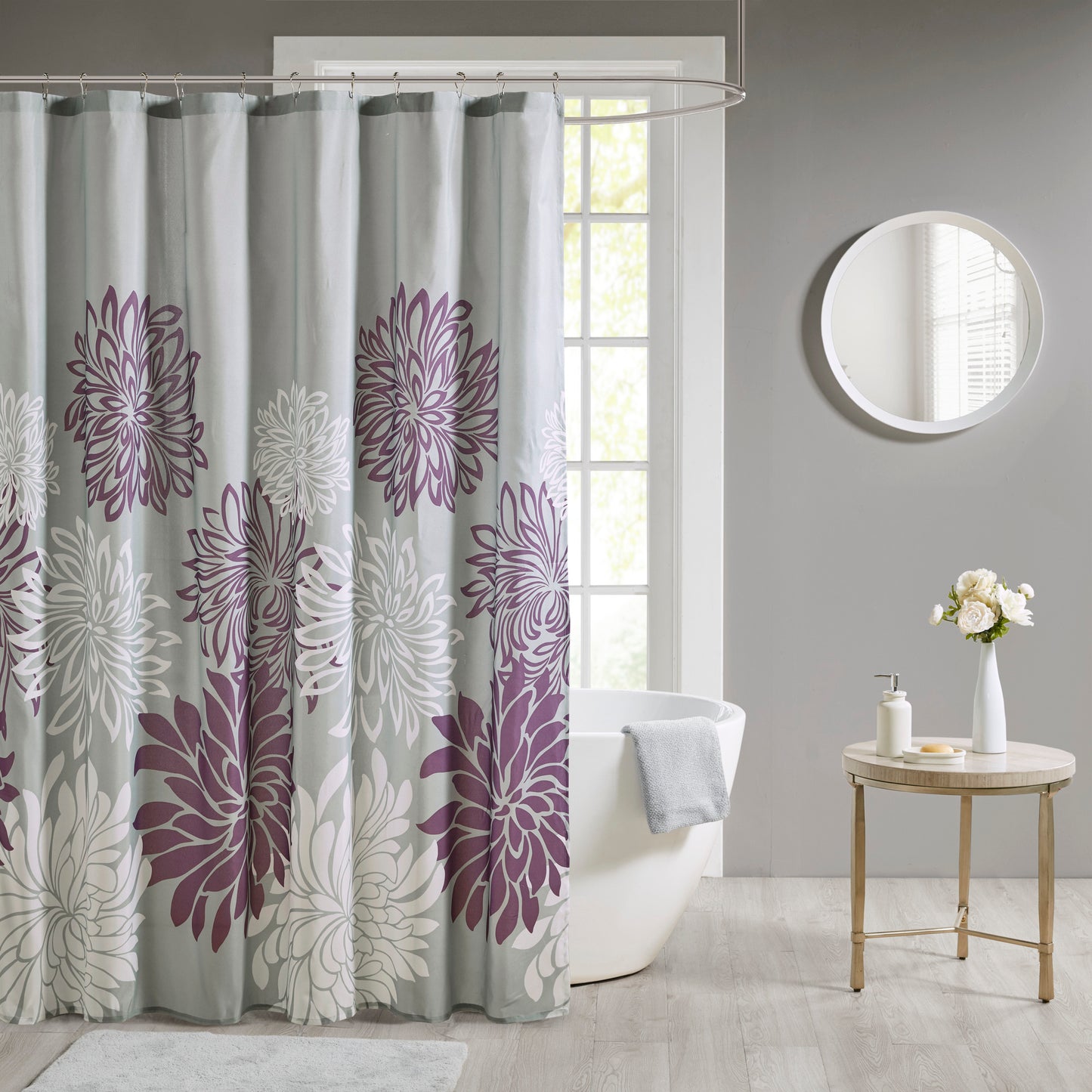 Madison Park Essentials Printed Floral Shower Curtain