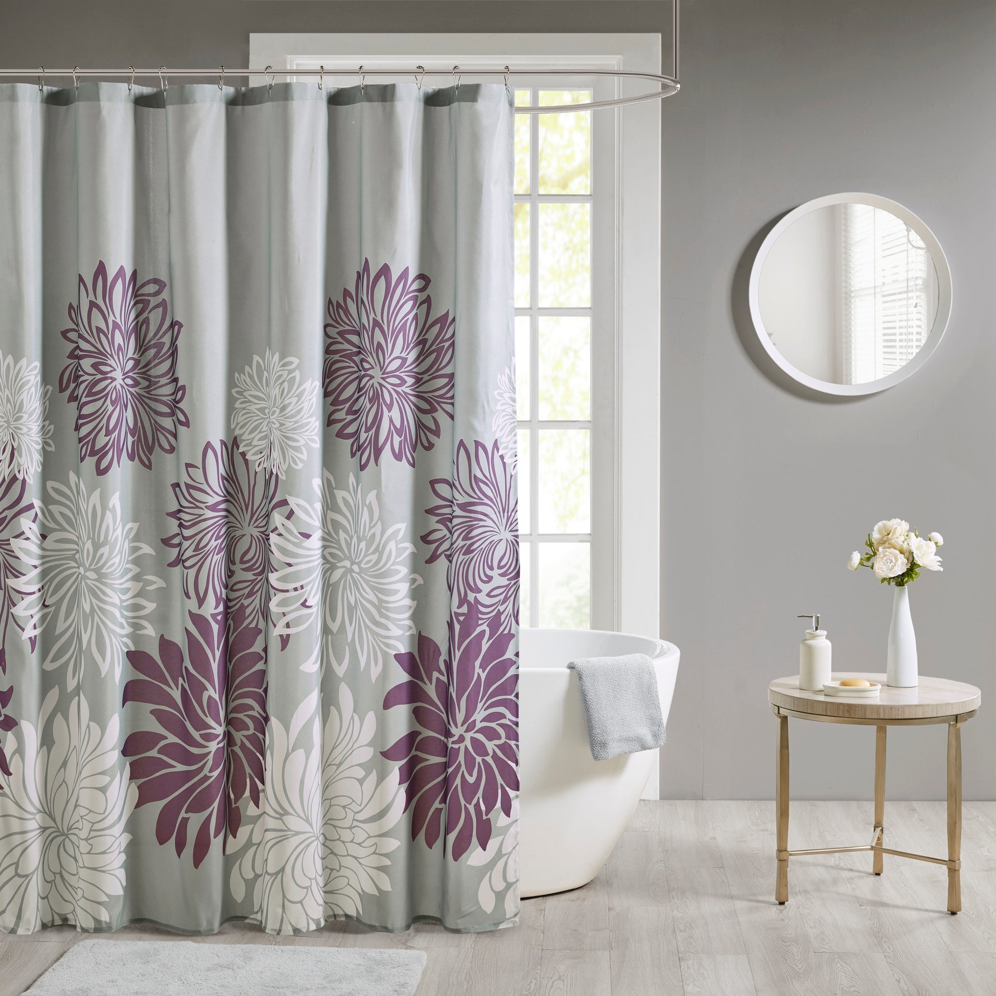 Madison Park Essentials Printed Floral Shower Curtain