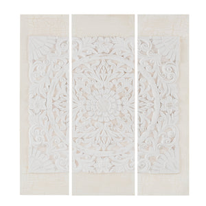 Mandala Triptych 3-piece Dimensional Resin Canvas Wall Art Set