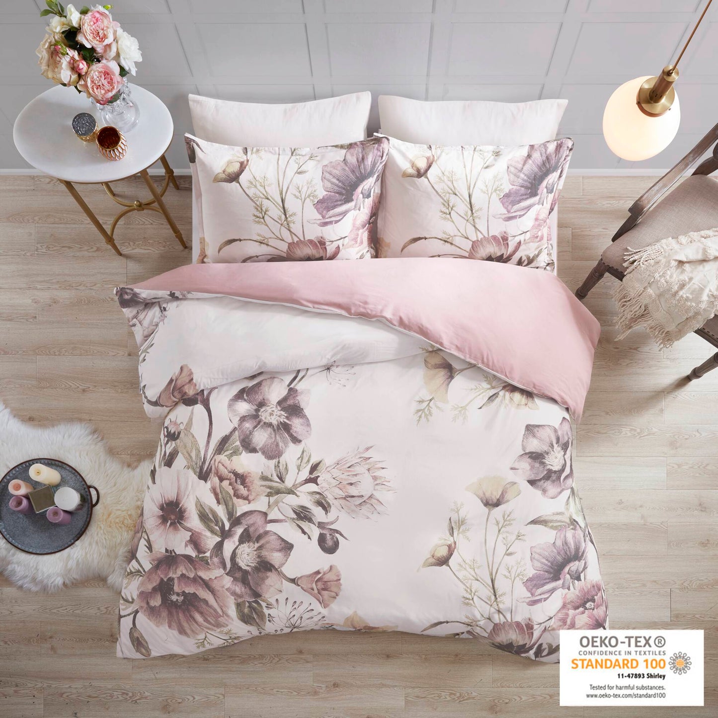 Madison Park 3 Piece Cotton Printed Duvet Cover Set