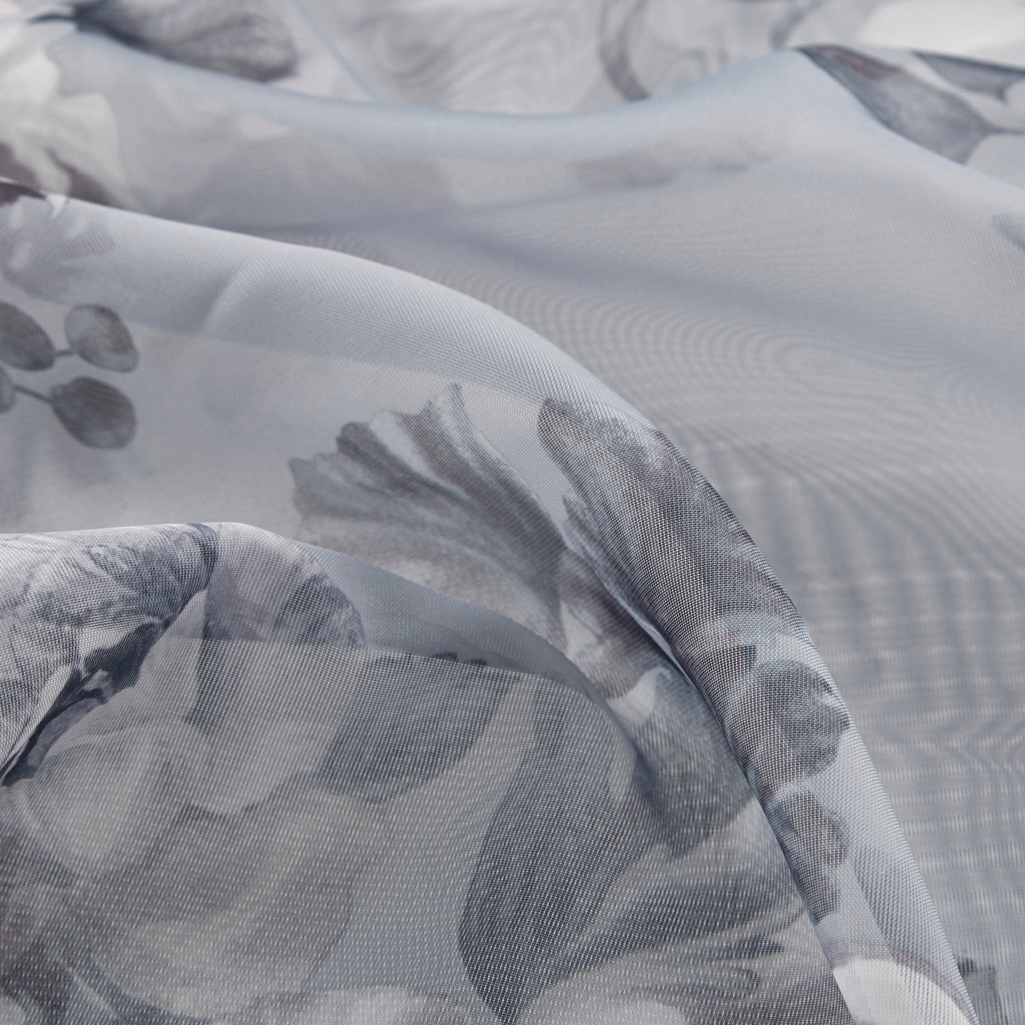 Madison Park Printed Floral Twist Tab Top Voile Sheer Curtain