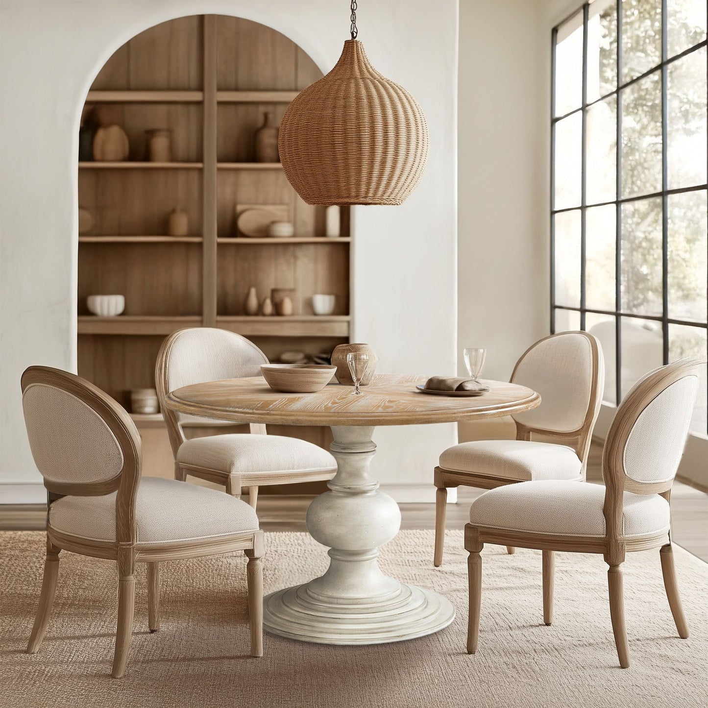 Madison Park 46" Round Pedestal Dining Table