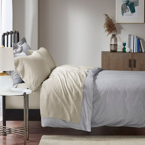 π 1500 Thread Count Cotton Blend 4 PC Sheet Set (100% off)
