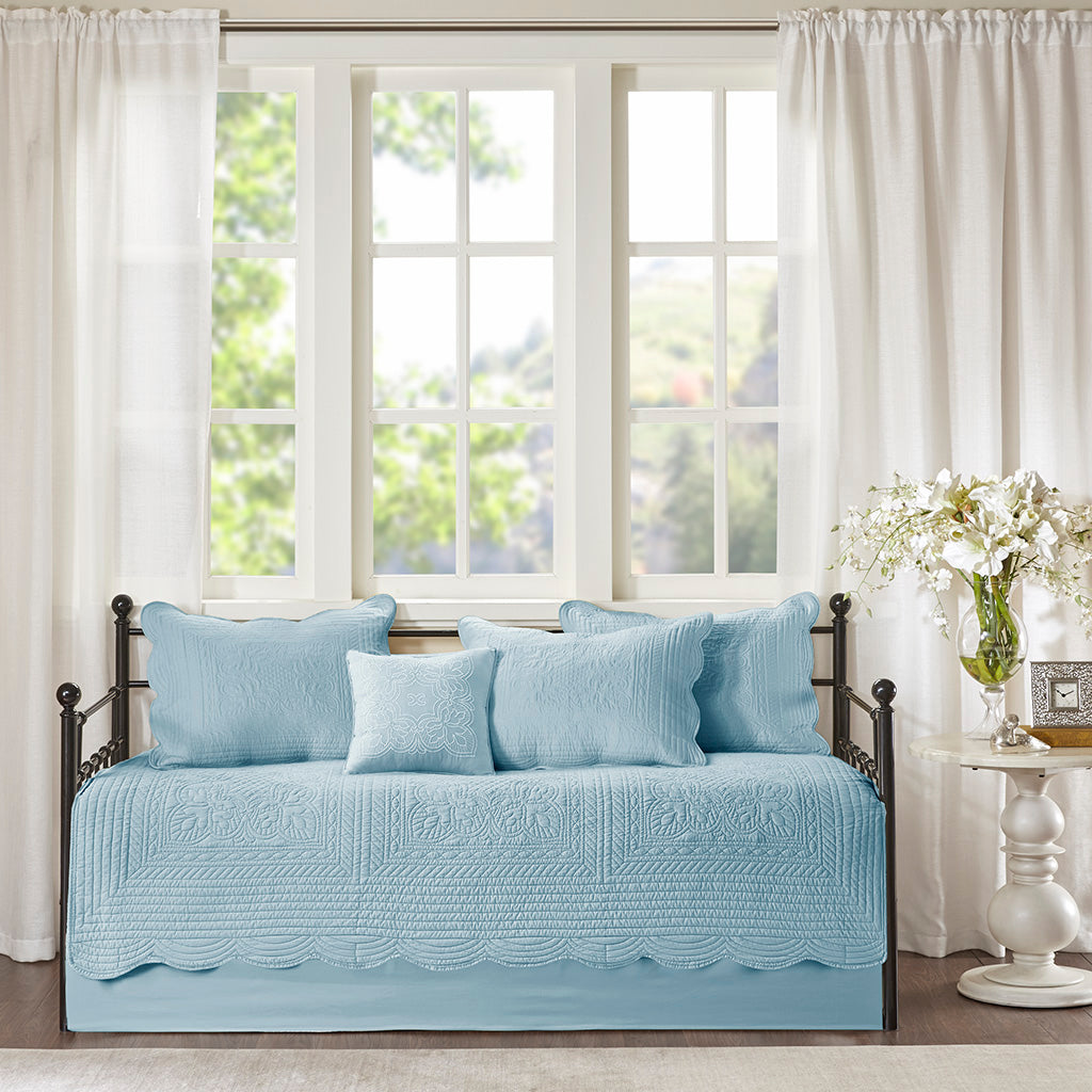 Madison Park 6 Piece Reversible Scalloped Edge Daybed Cover Set