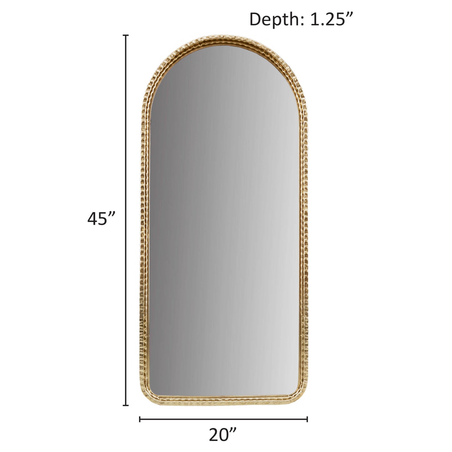Madison Park Gold Metal Arch Wall Mirror