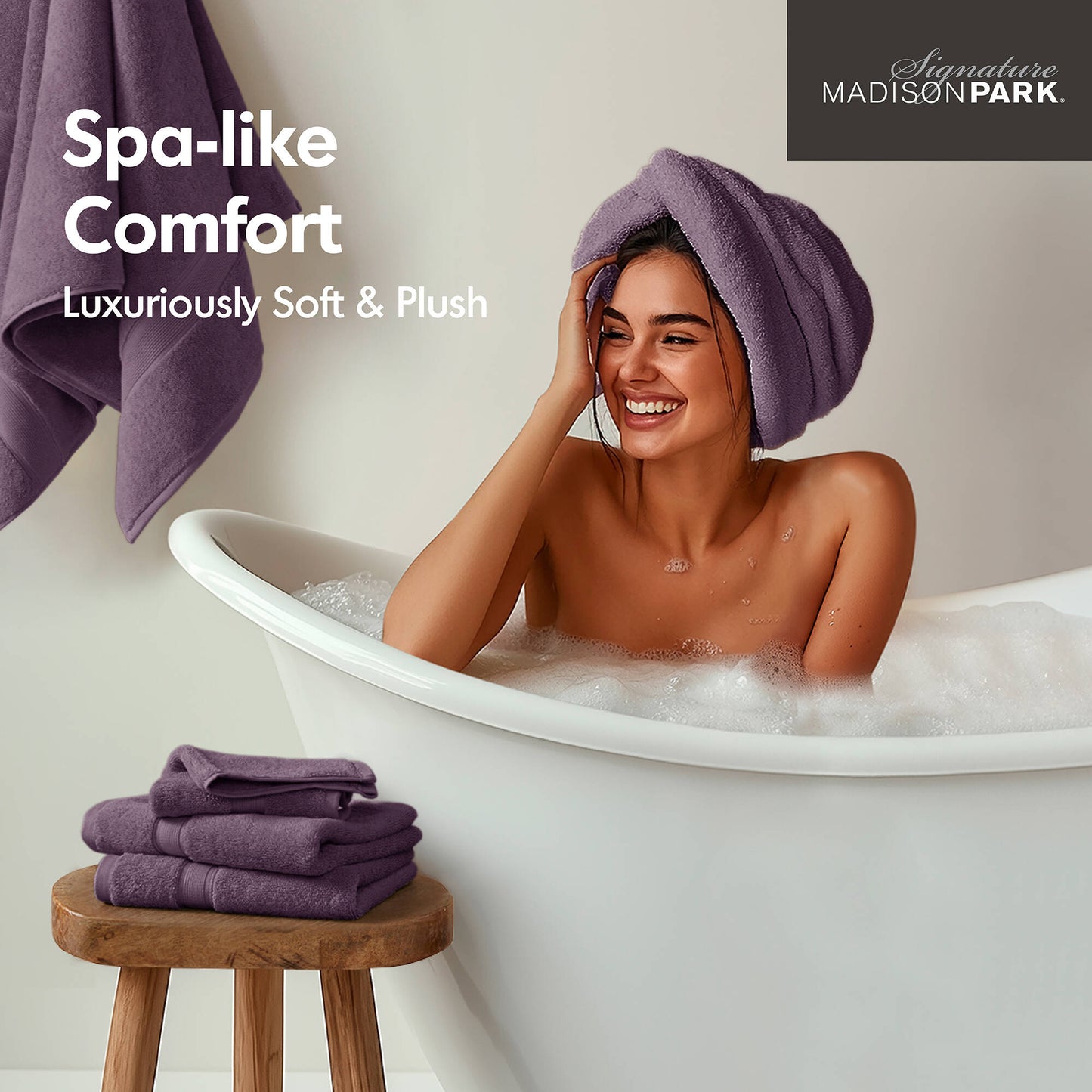 Madison Park Signature 800GSM Ultra-Soft 100% Cotton Absorbent Towel Set