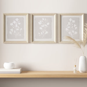 Fair Florets 3-piece Framed Glass Wall Art Set