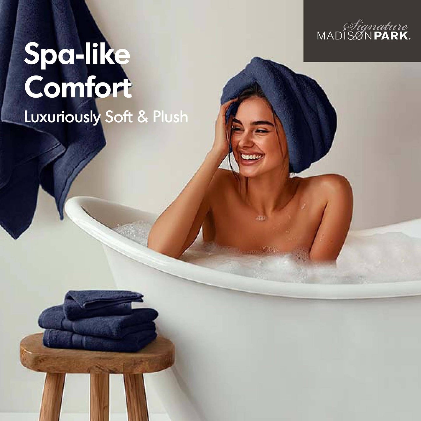 Madison Park Signature 800GSM Ultra-Soft 100% Cotton Absorbent Towel Set