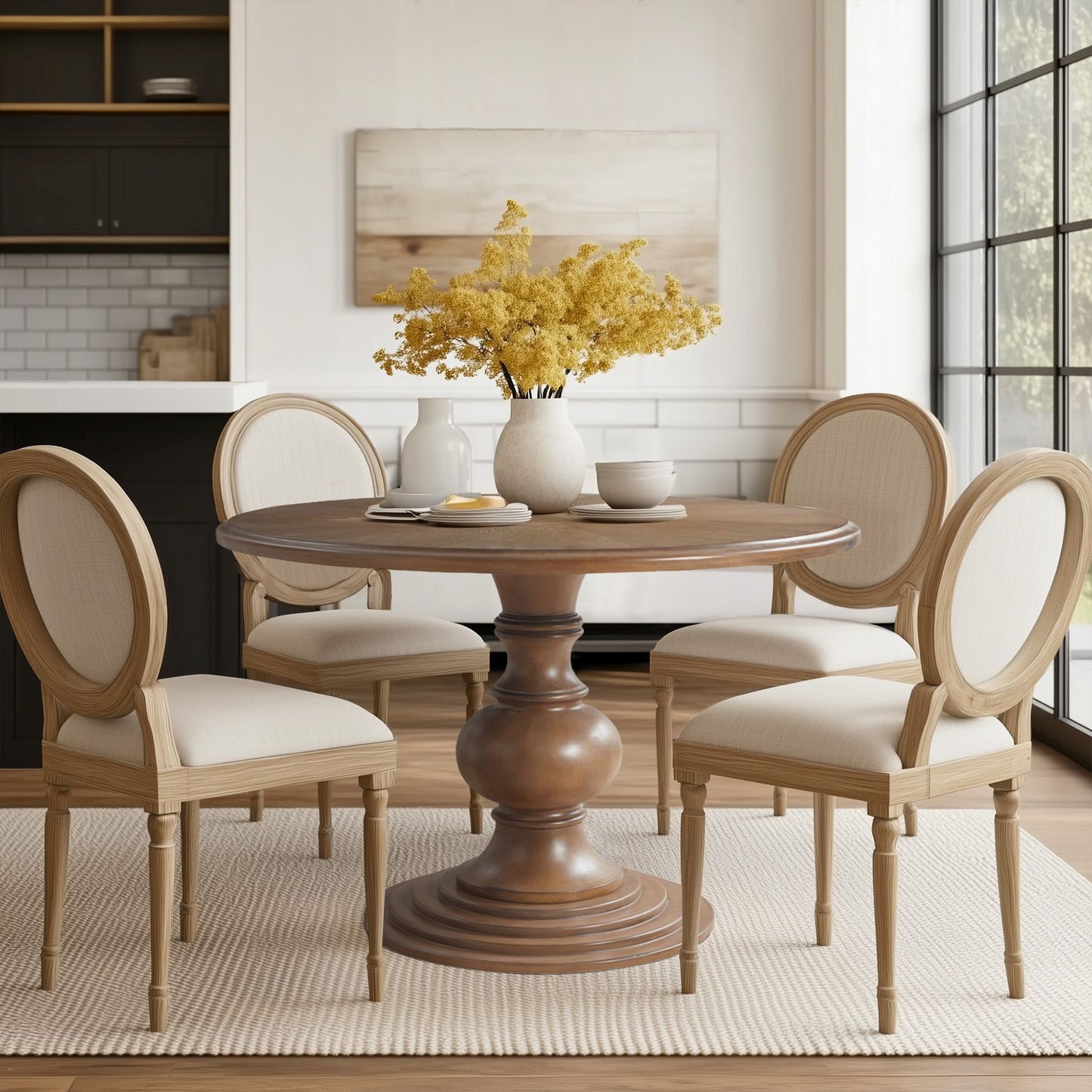 Madison Park 46" Round Pedestal Dining Table
