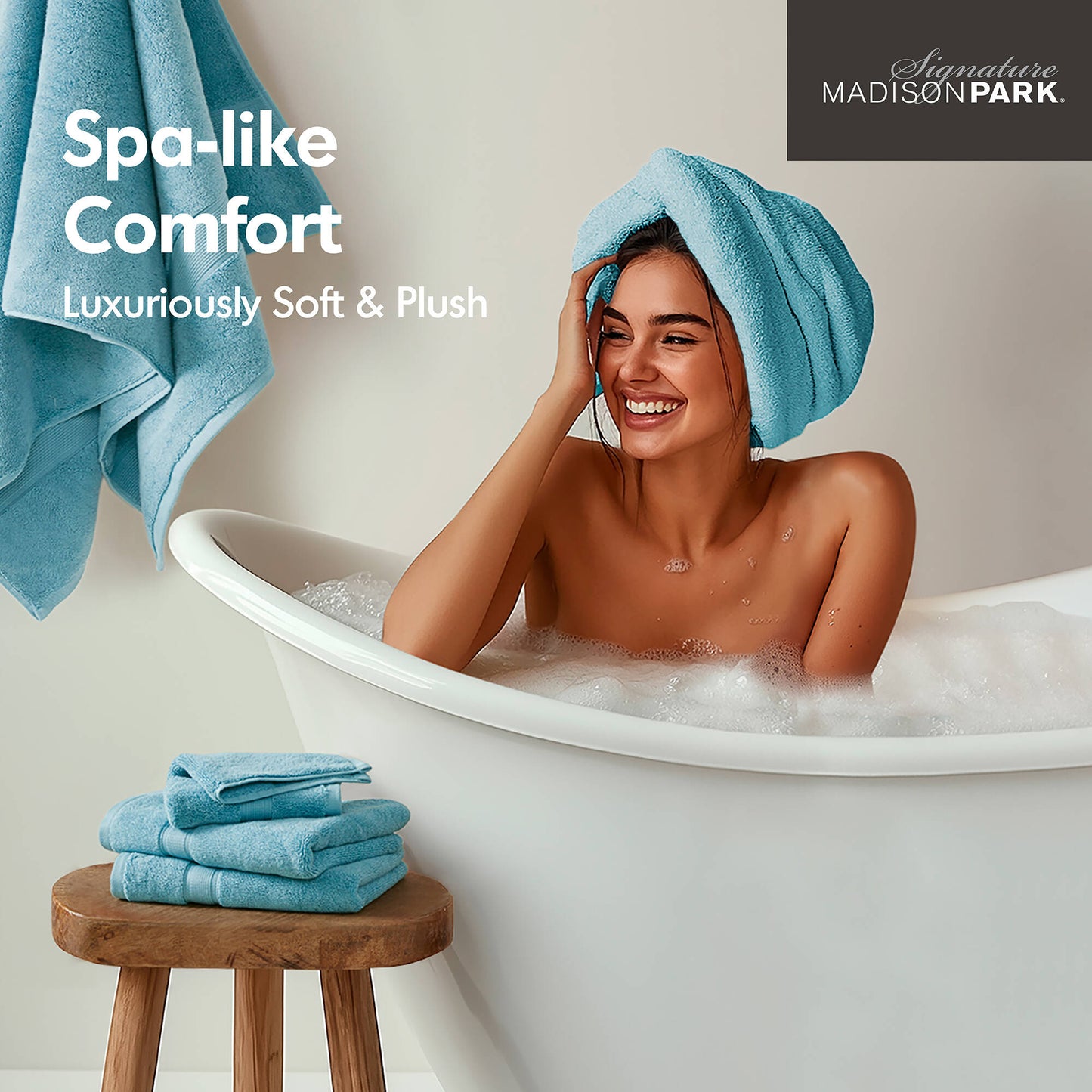 Madison Park Signature 800GSM Ultra-Soft 100% Cotton Absorbent Towel Set