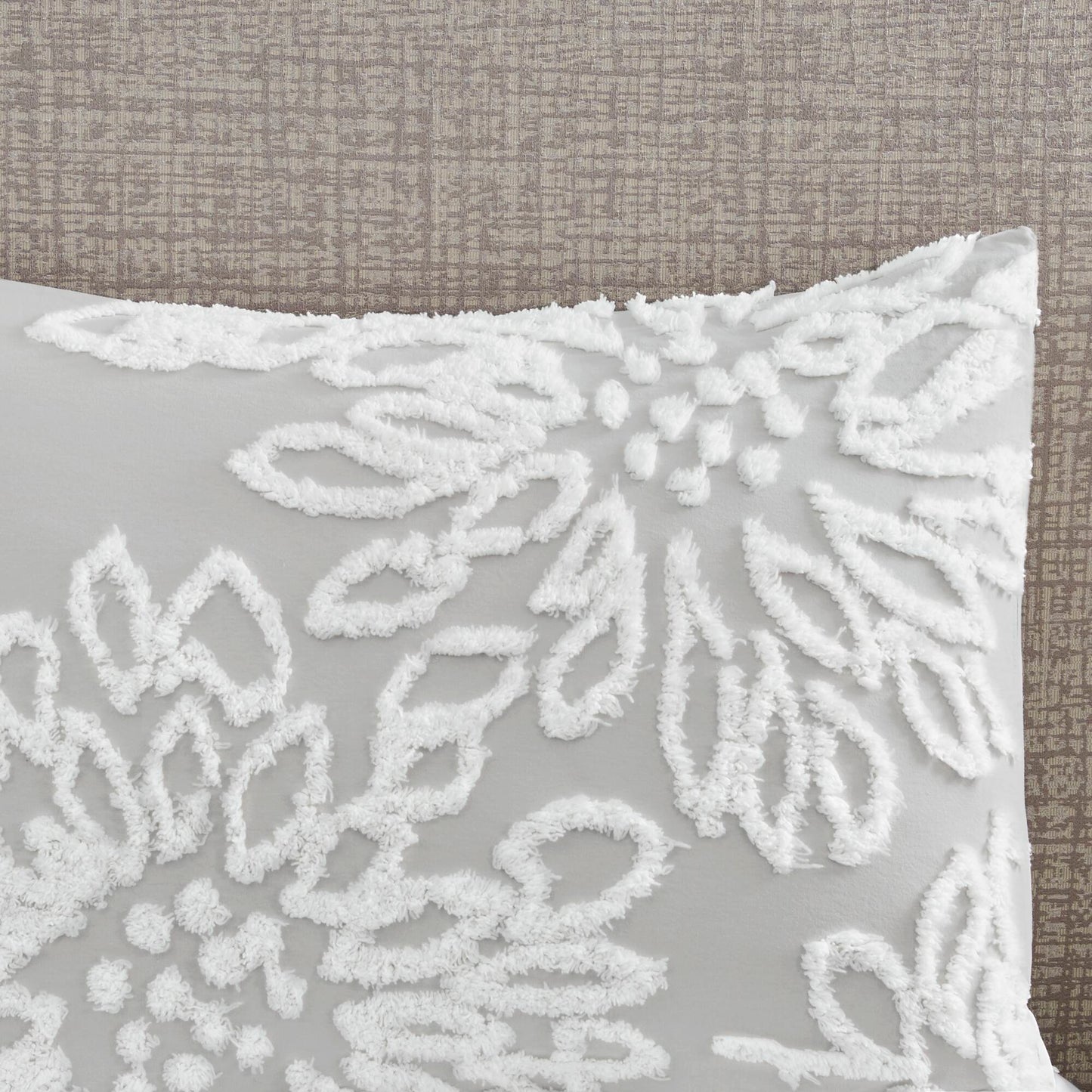 Madison Park 3 Piece Tufted Cotton Chenille Floral Duvet Cover Set