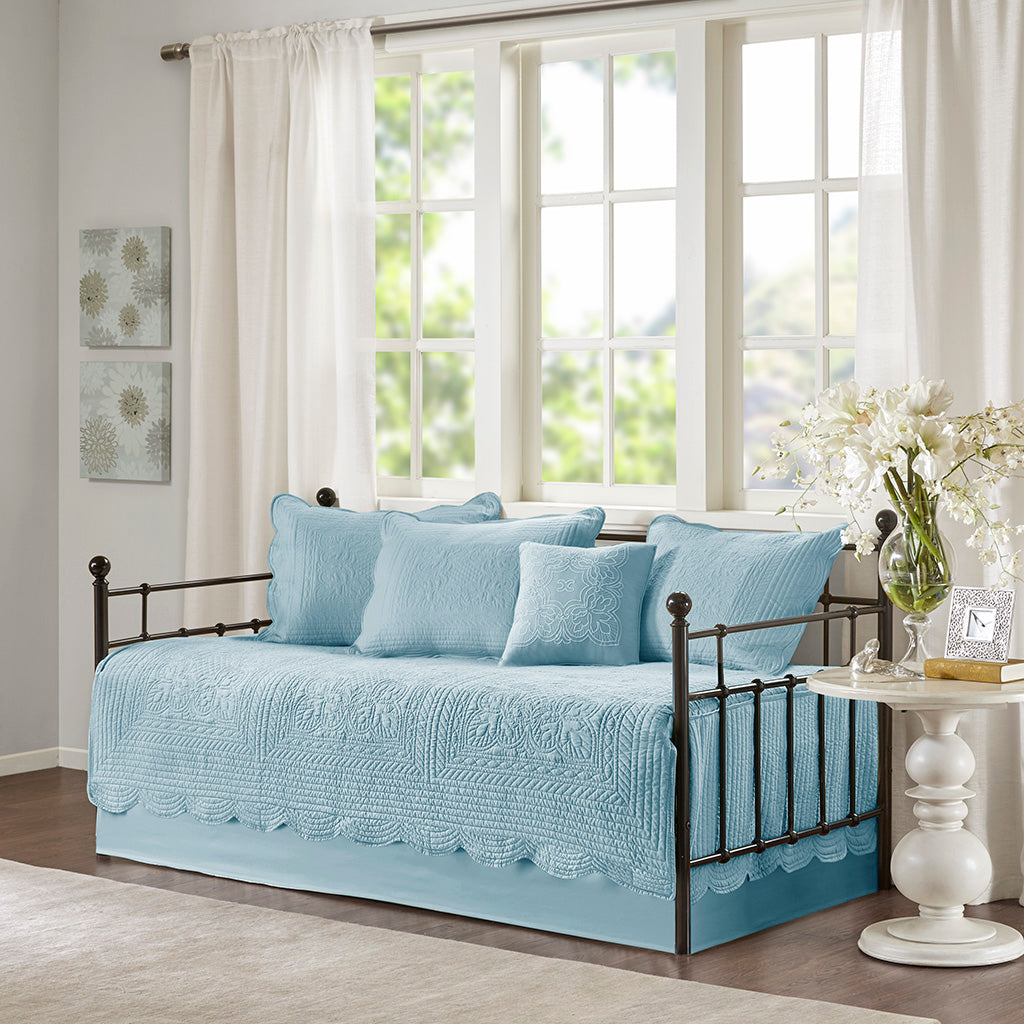 Madison Park 6 Piece Reversible Scalloped Edge Daybed Cover Set