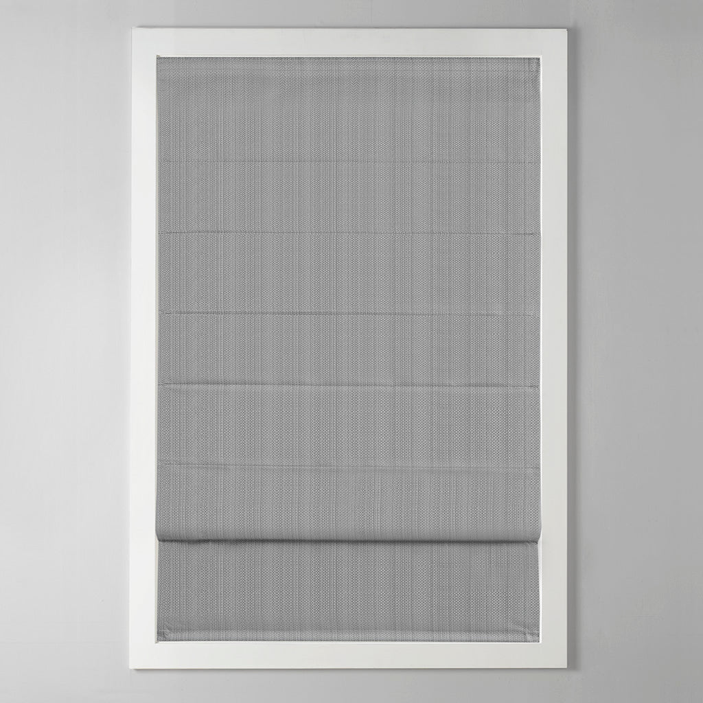 Madison Park Basketweave Room Darkening Cordless Roman Shade