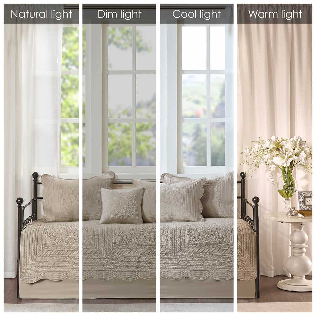 Madison Park 6 Piece Reversible Scalloped Edge Daybed Cover Set