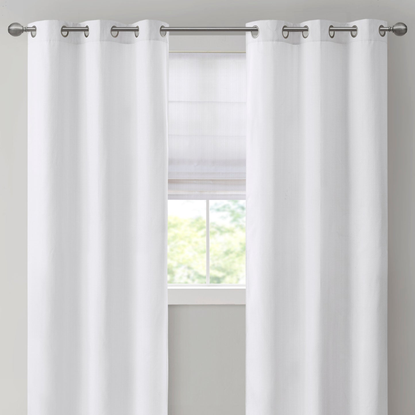 Madison Park Basketweave Room Darkening Cordless Roman Shade