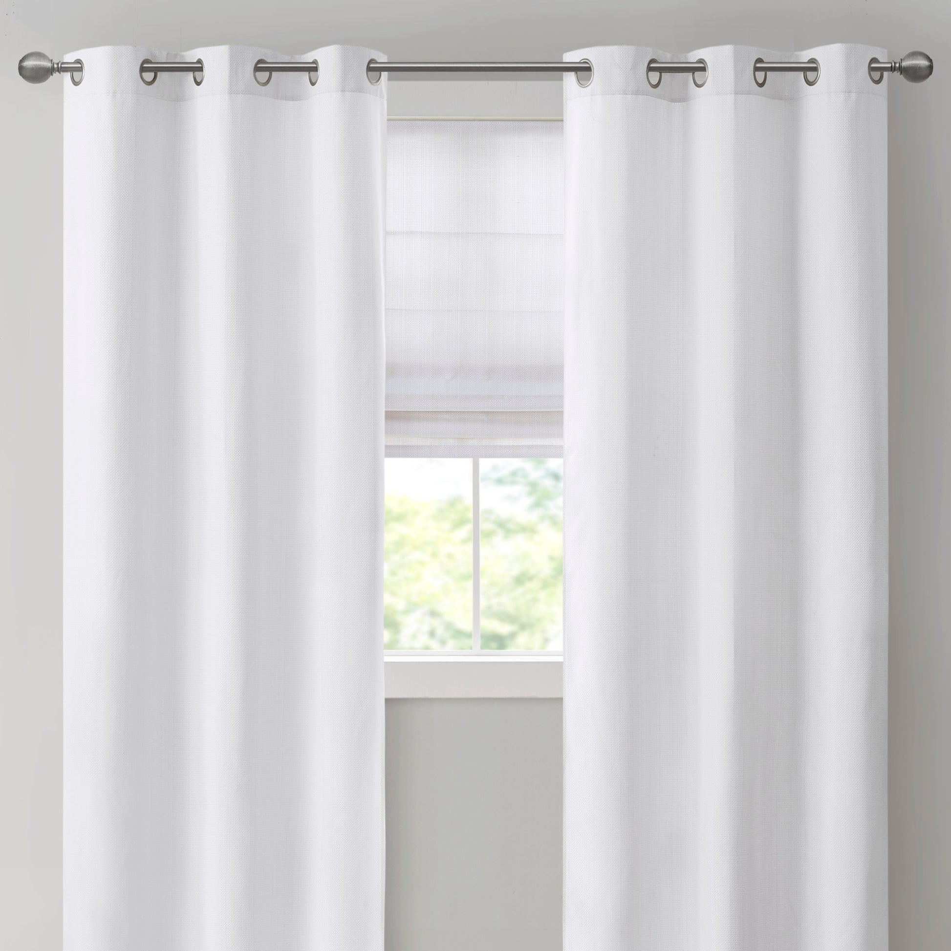Madison Park Basketweave Room Darkening Cordless Roman Shade