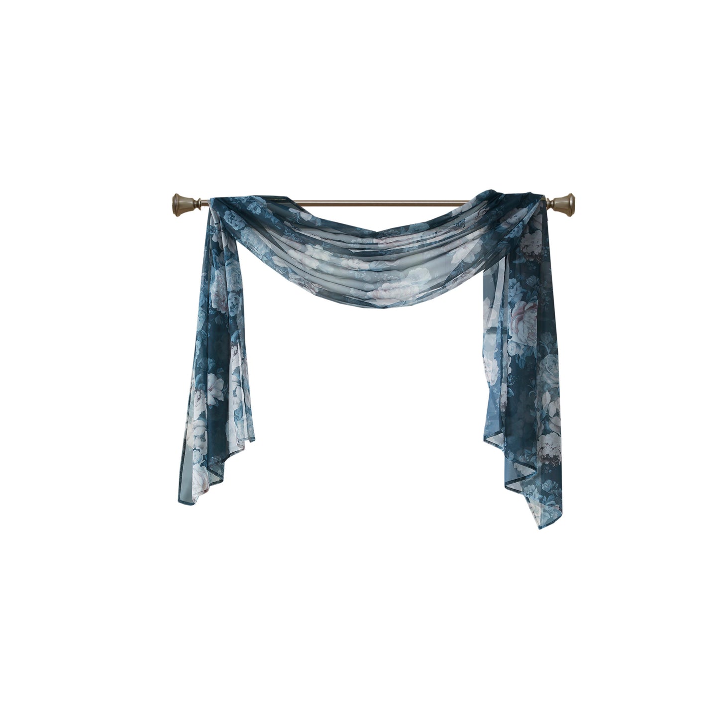 Madison Park Printed Floral Voile Sheer Scarf