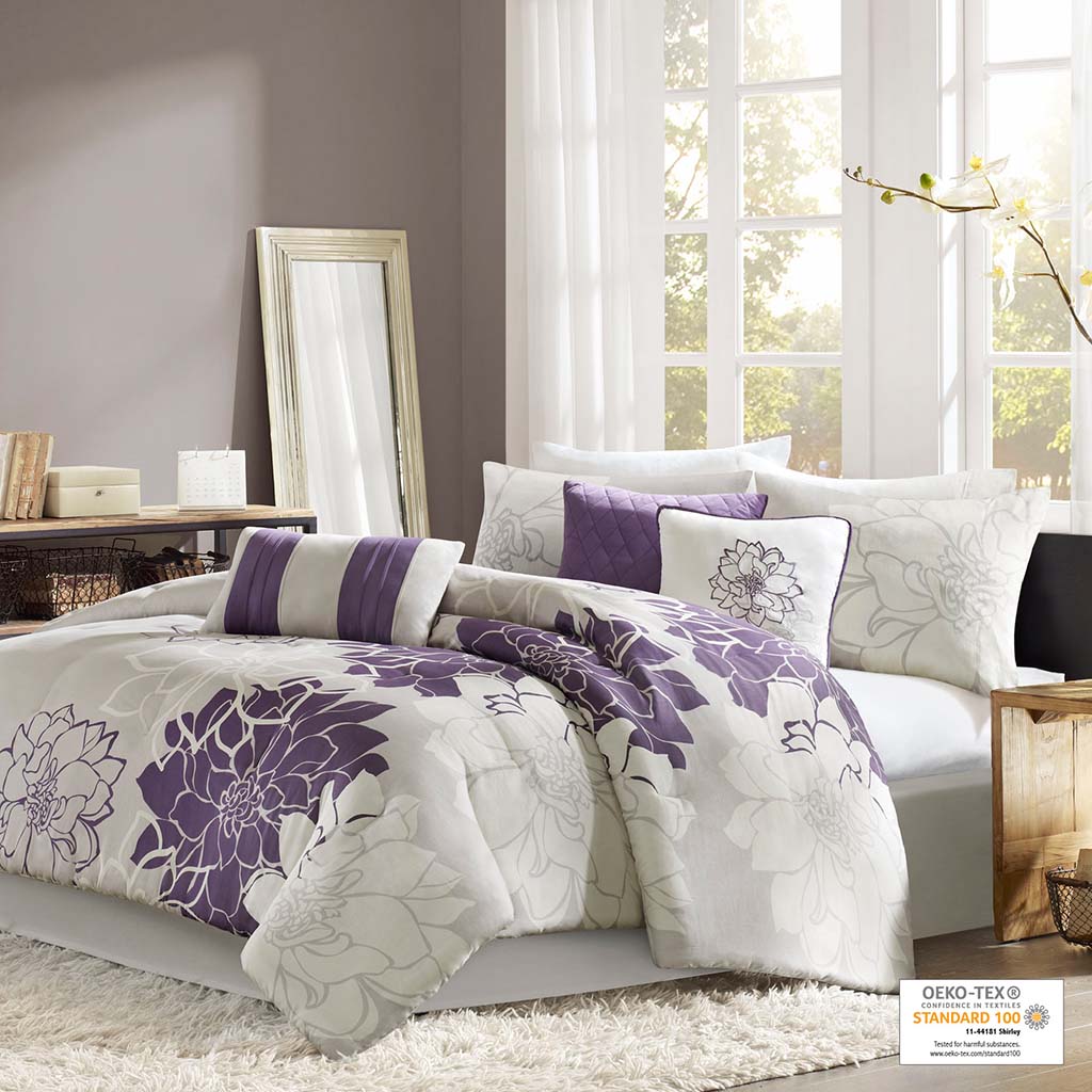 Madison Park - Lola Printed Cotton Sateen Comforter Set - Fashion