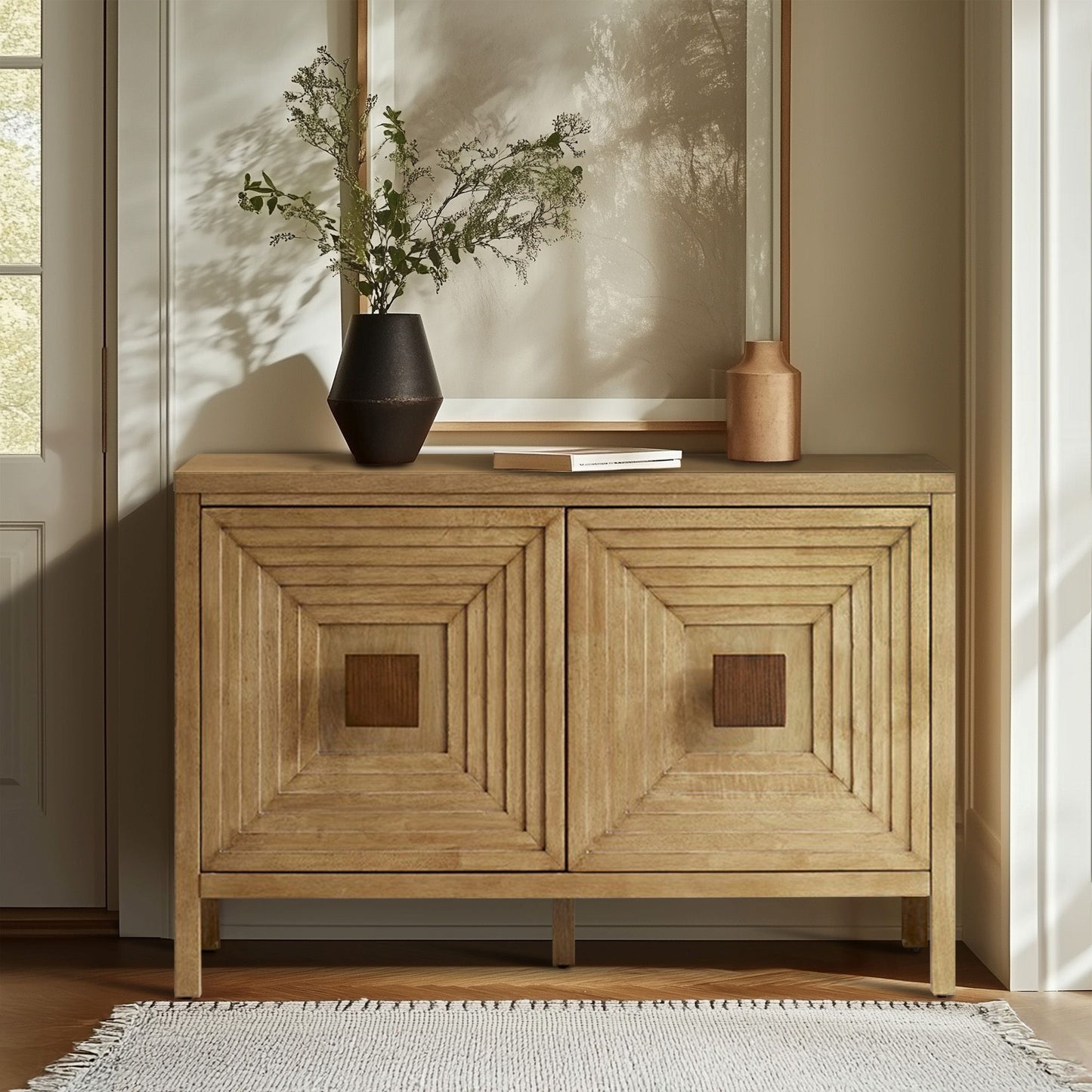 Madison Park 2-Door Accent Cabinet with Adjustable Shelves