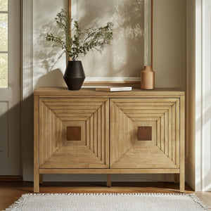 Paige Paige Geometric 2-Door Storage Cabinet with Adjustable Shelves