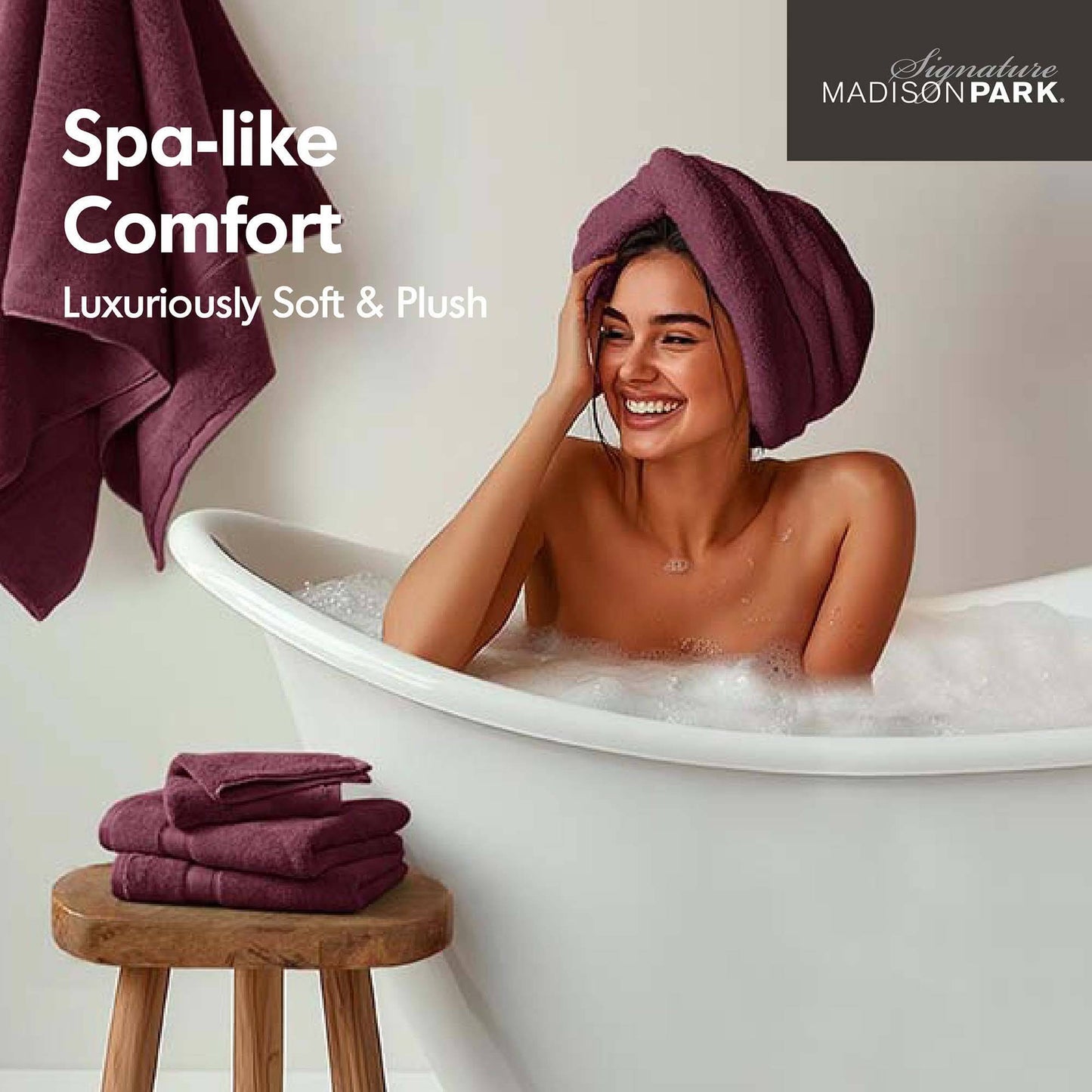 Madison Park Signature 800GSM Ultra-Soft 100% Cotton Absorbent Towel Set