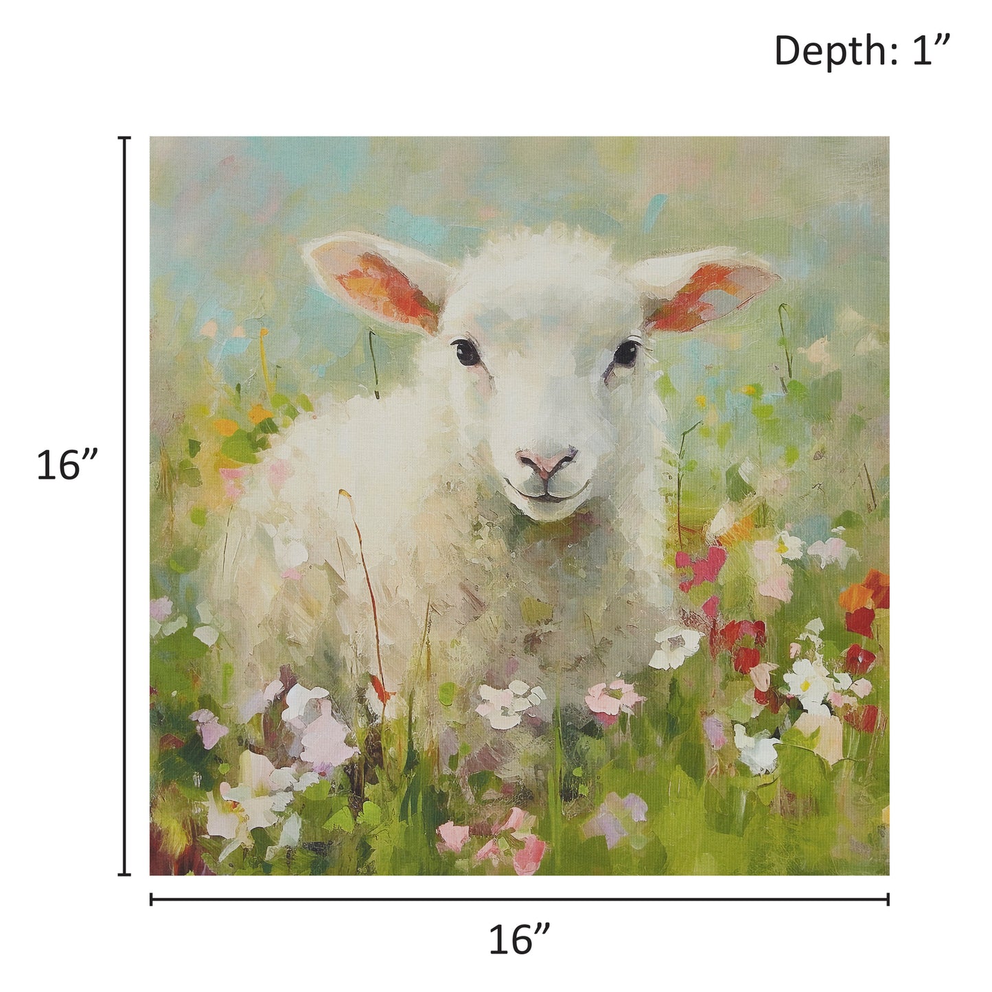 Madison Park Lamb Canvas Wall Art