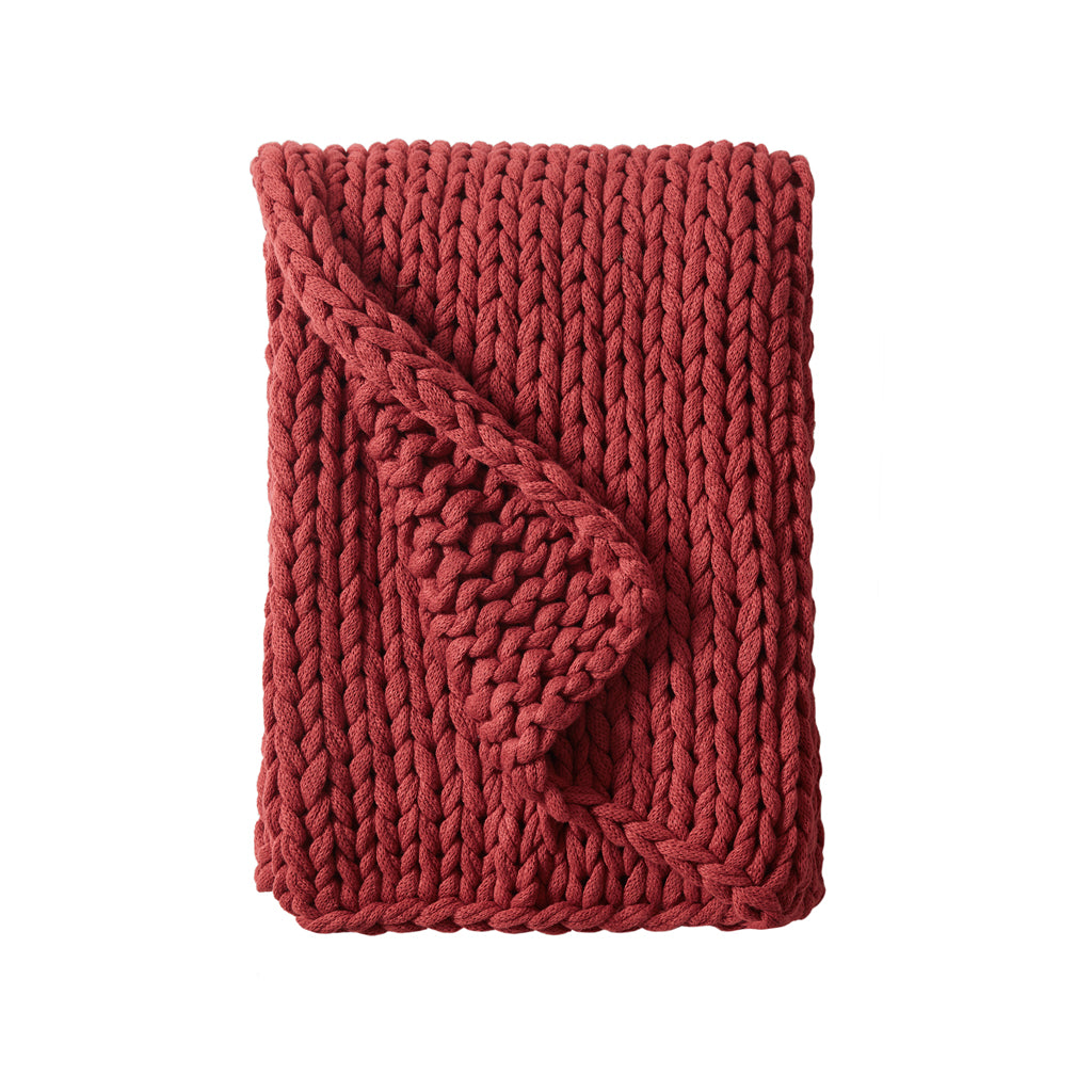 Madison Park Hand Made Chunky Double Knit Throw Blanket