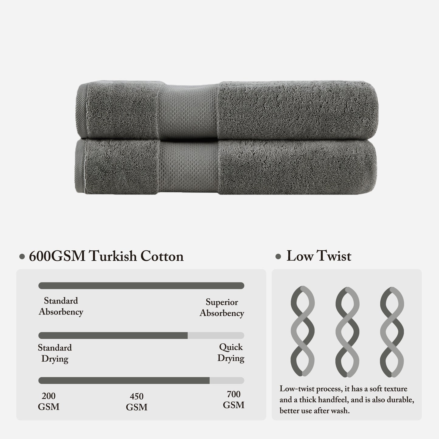 Madison Park Signature 100% Cotton Bath Sheet 2 Piece Set