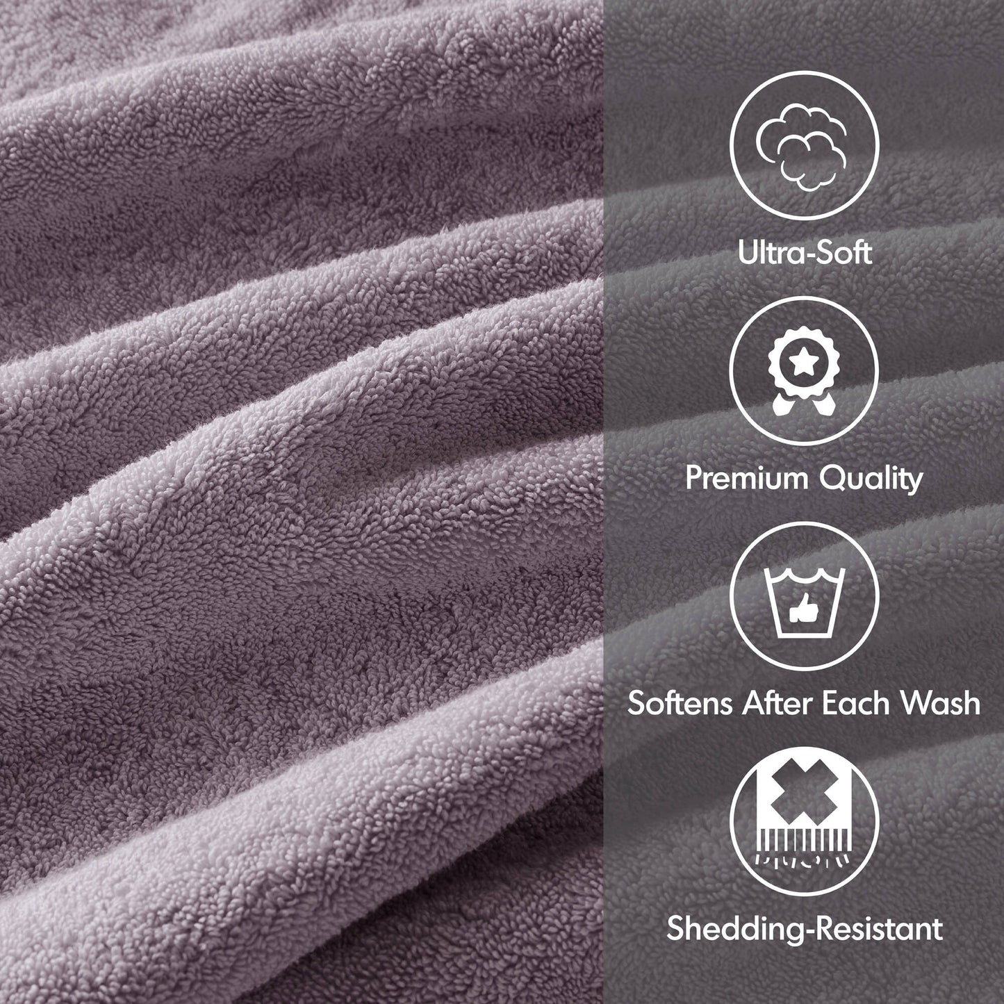 Madison Park Signature 800GSM Ultra-Soft 100% Cotton Absorbent Towel Set
