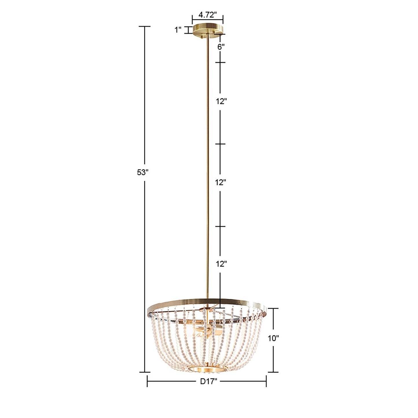 Hampton Hill 2-Light Beaded Chandelier