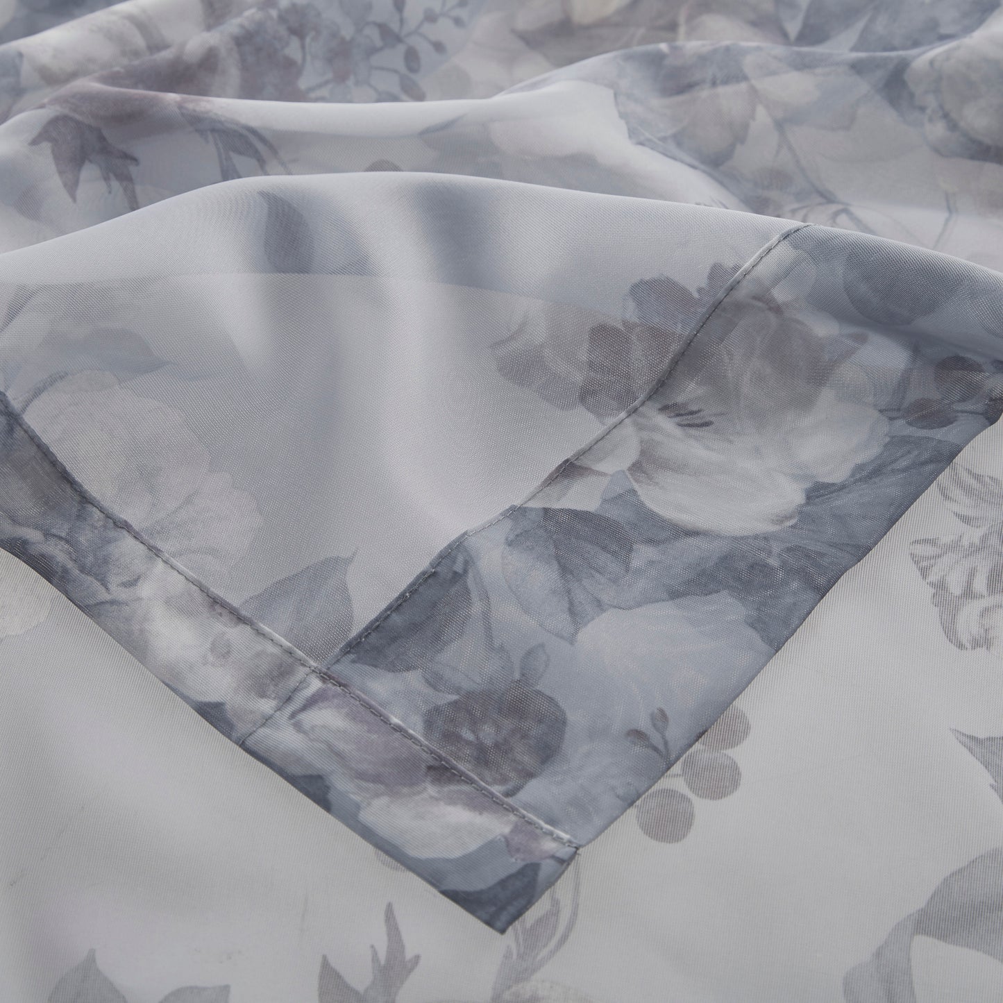 Madison Park Printed Floral Twist Tab Top Voile Sheer Curtain
