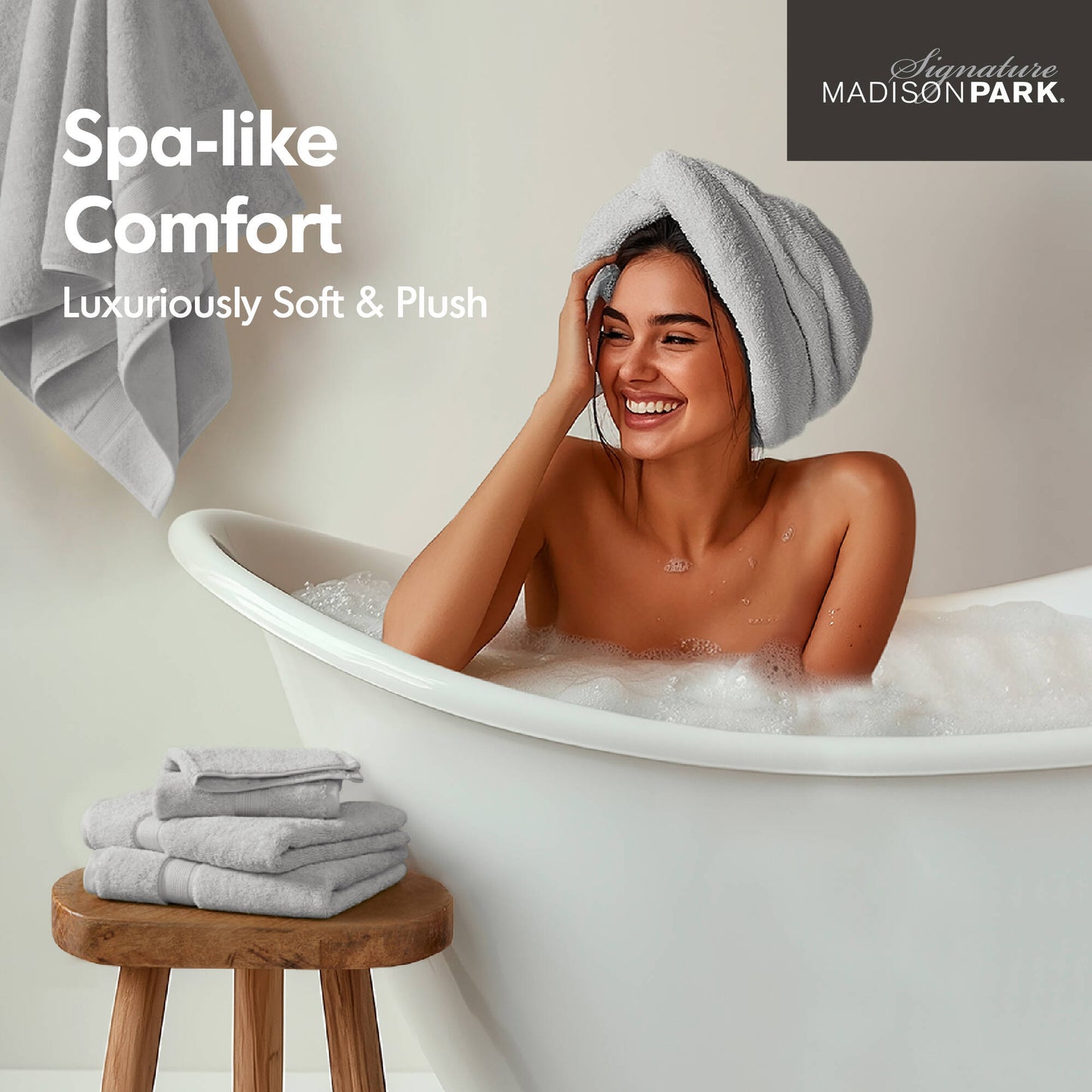 Madison Park Signature 800GSM Ultra-Soft 100% Cotton Absorbent Towel Set