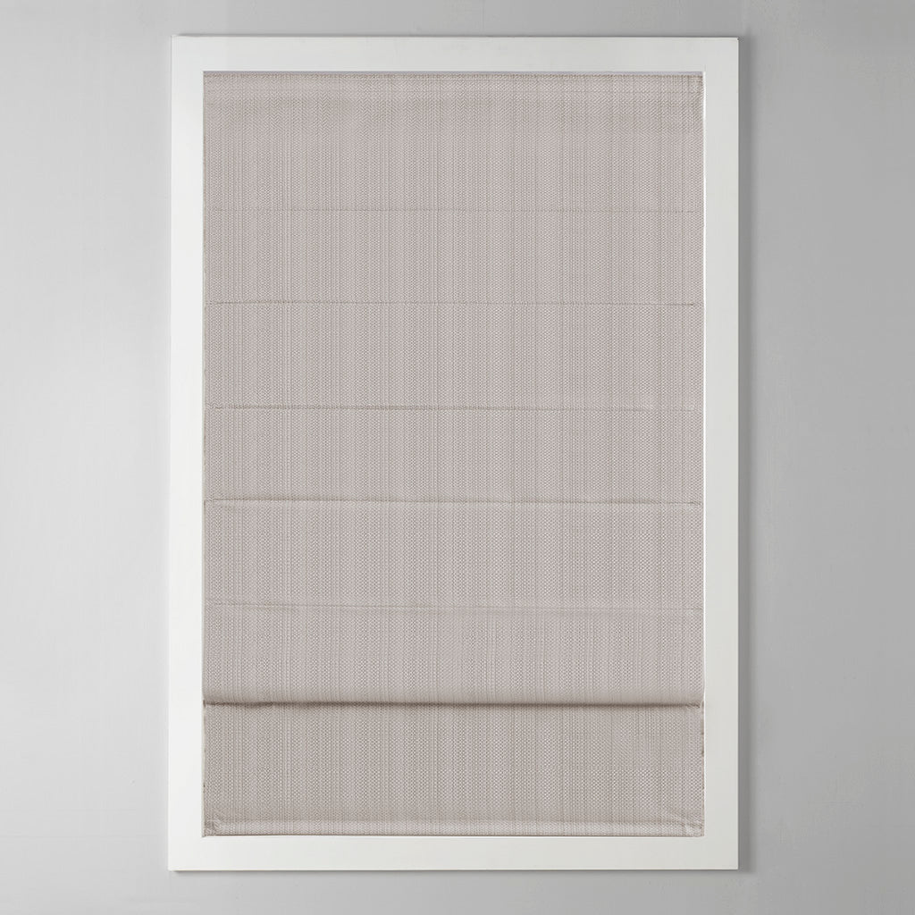 Madison Park Basketweave Room Darkening Cordless Roman Shade