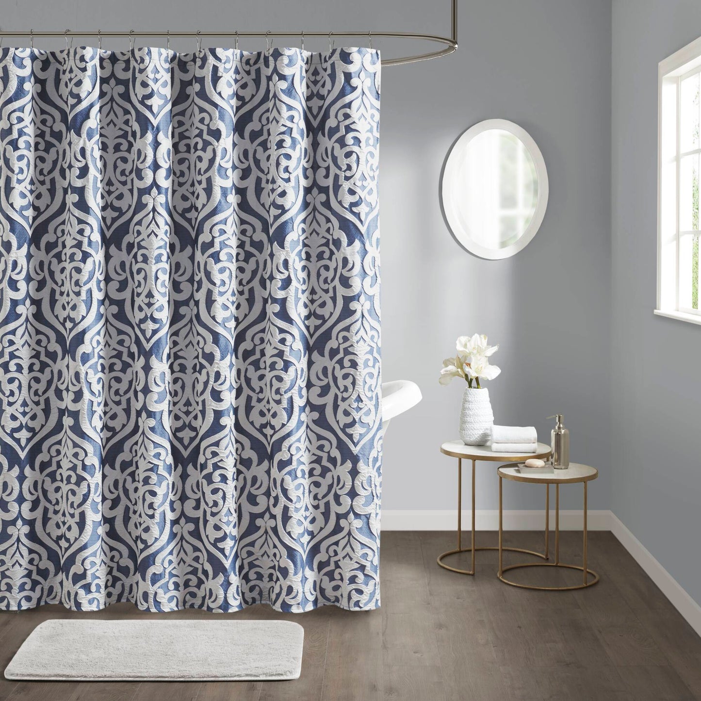 Madison Park Jacquard Shower Curtain