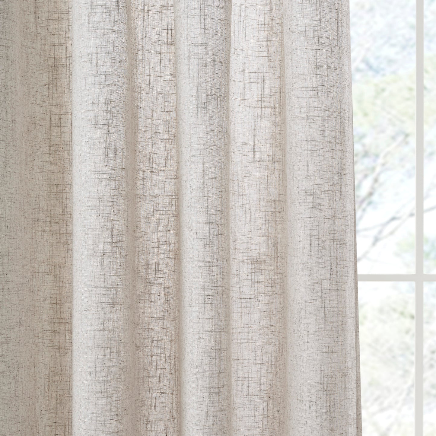 Madison Park Linen Blend Light Filtering Curtain Panel Pair