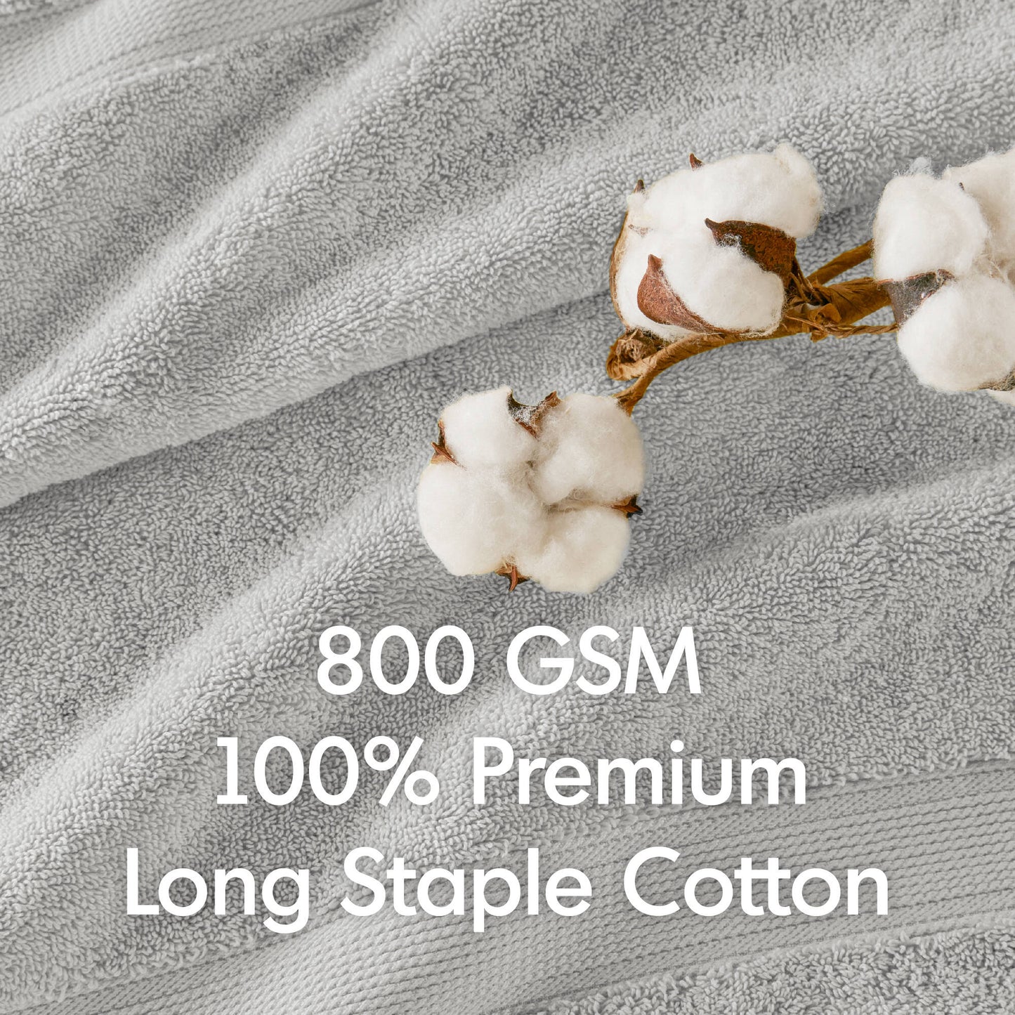Madison Park Signature 800GSM Ultra-Soft 100% Cotton Absorbent Towel Set
