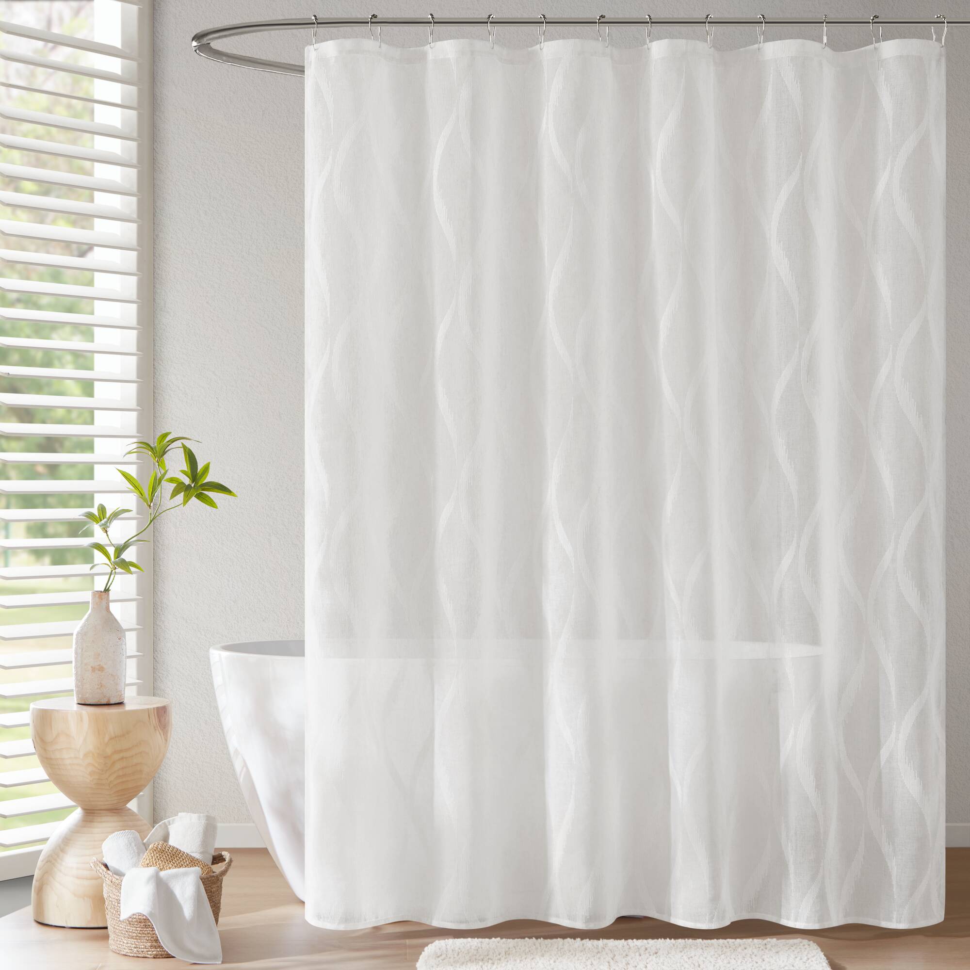 Sheer Shower Curtain Candice Sheer Shower Curtain - Madison Park Bath & Kitchen Softgoods