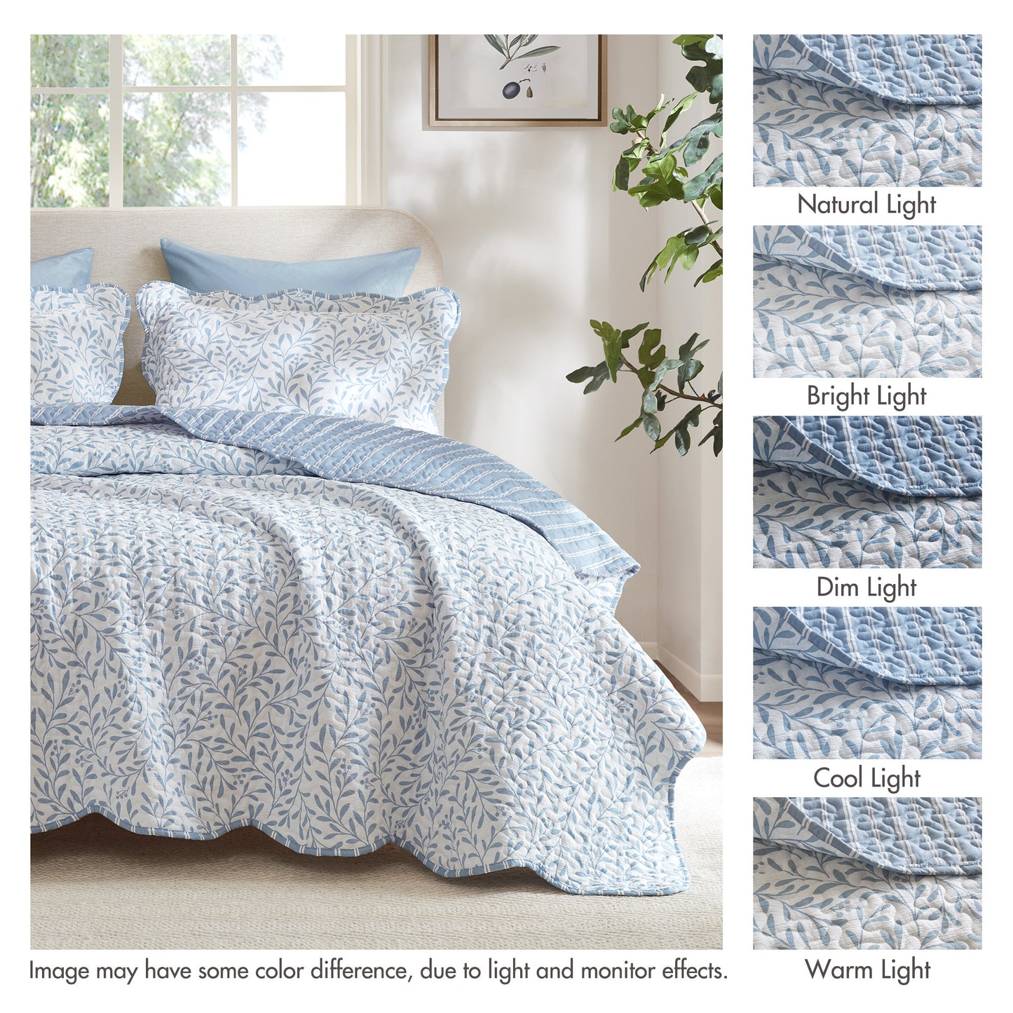 Darcy 3 Piece Print Quilt Set
