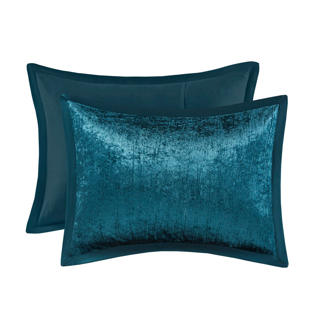 Lee 5 Piece Crinkle Velvet Comforter Set
