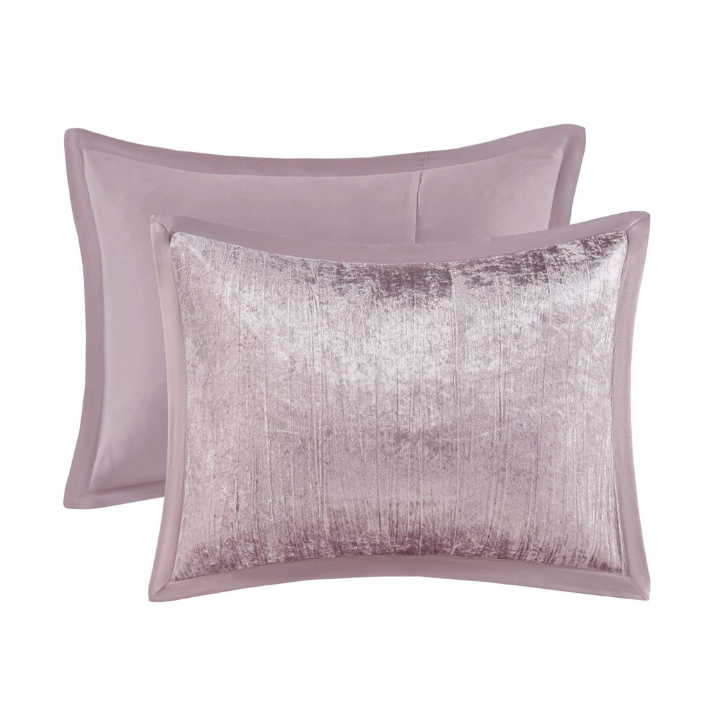 Lee 5 Piece Crinkle Velvet Comforter Set