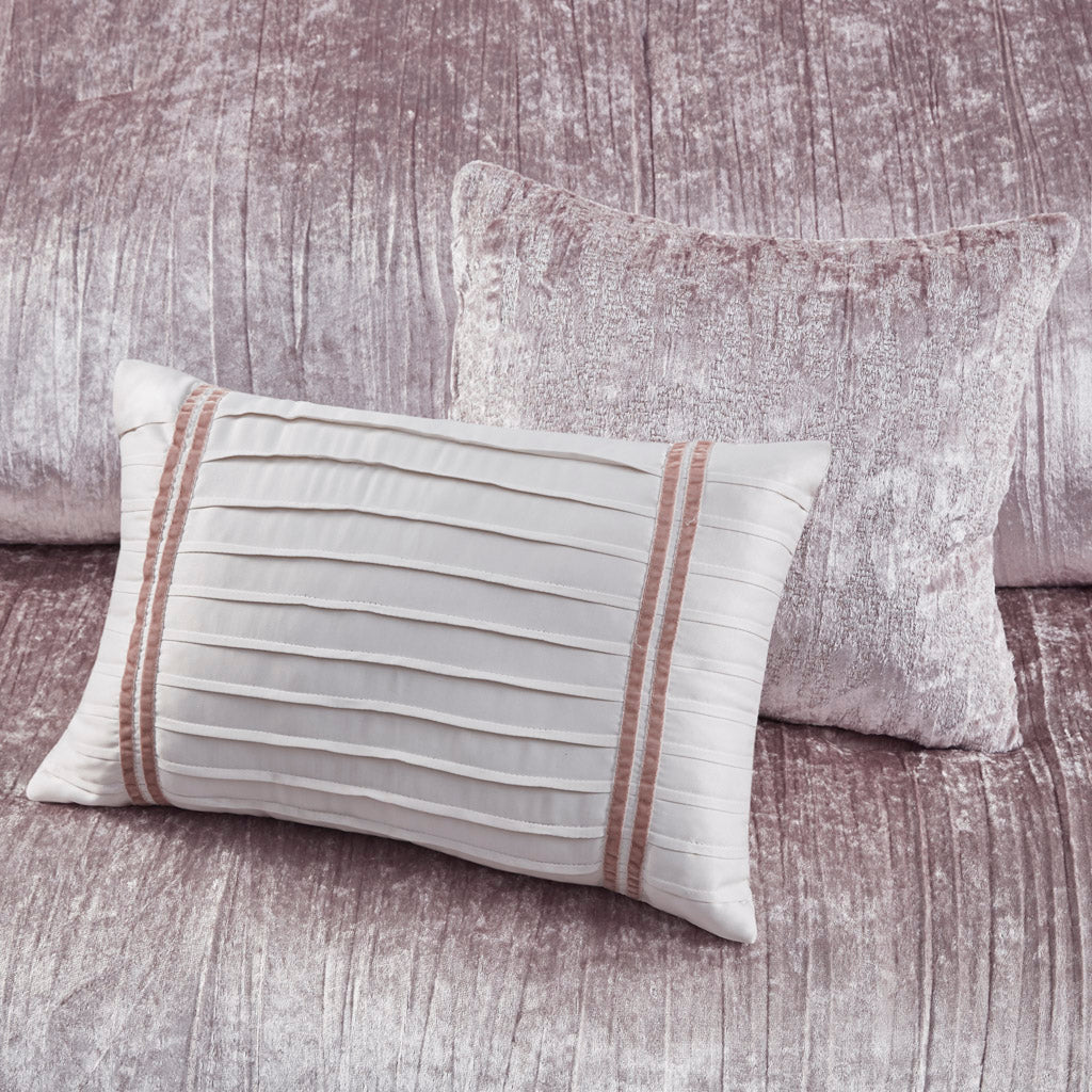 Lee 5 Piece Crinkle Velvet Comforter Set